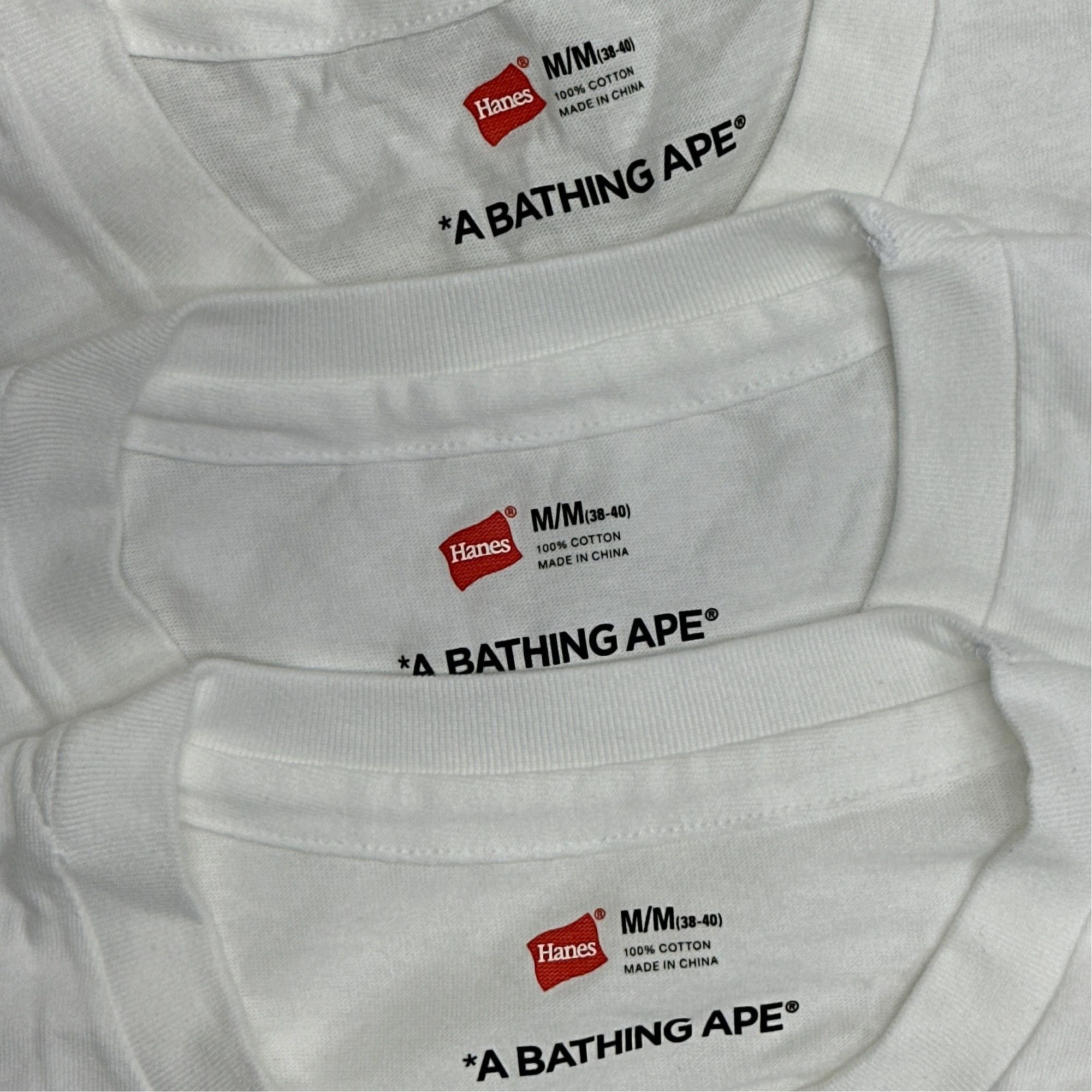 Bape A BATHING APE x Hanes Logo T-Shirt Size M Size US M / EU 48-50 / 2 - 3 Thumbnail