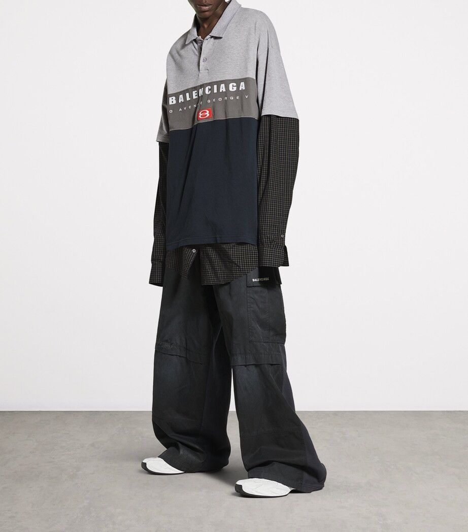 Balenciaga Cotton Hybrid Polo Shirt Size US XS / EU 42 / 0 - 3 Thumbnail