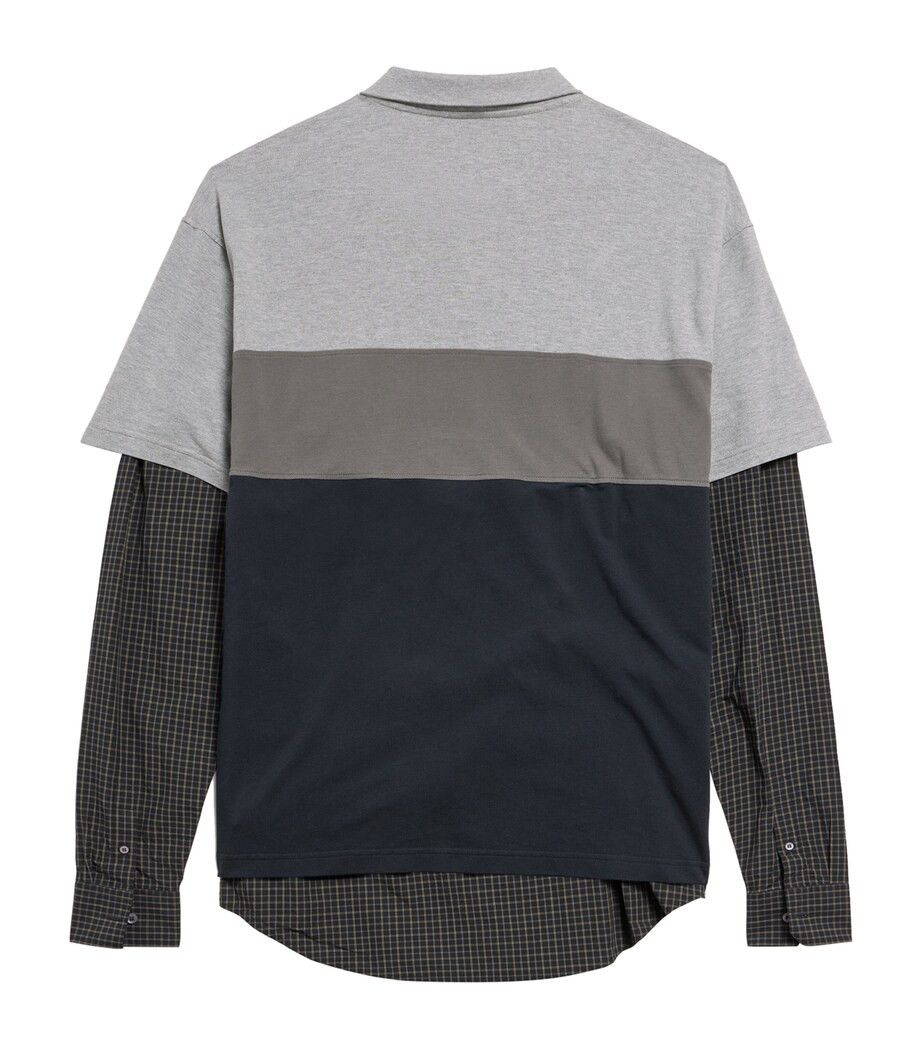 Balenciaga Cotton Hybrid Polo Shirt Size US M / EU 48-50 / 2 - 2 Thumbnail