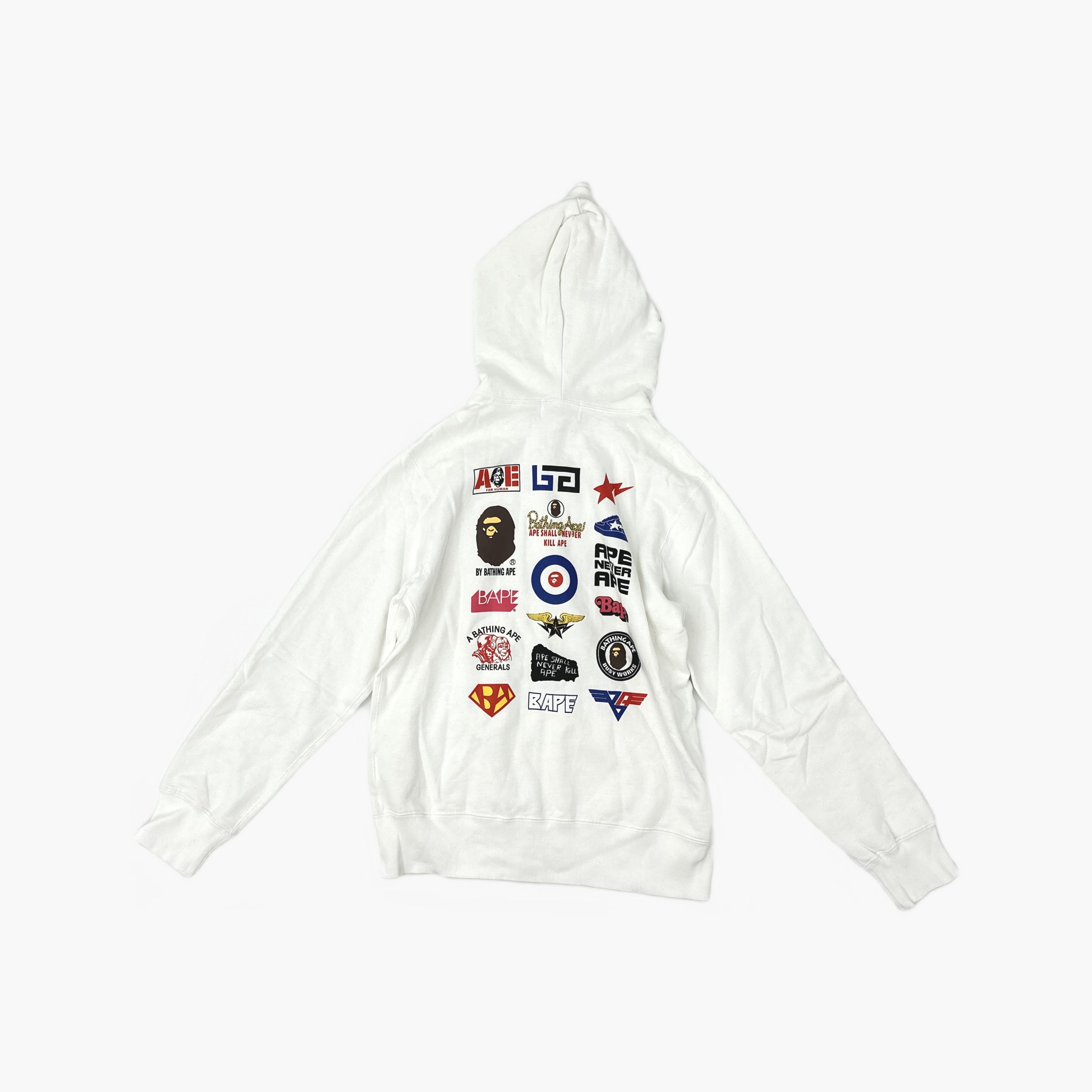 Bape A BATHING APE Multi Graphic Full Zip Hoodie Size M Size US M / EU 48-50 / 2 - 2 Thumbnail