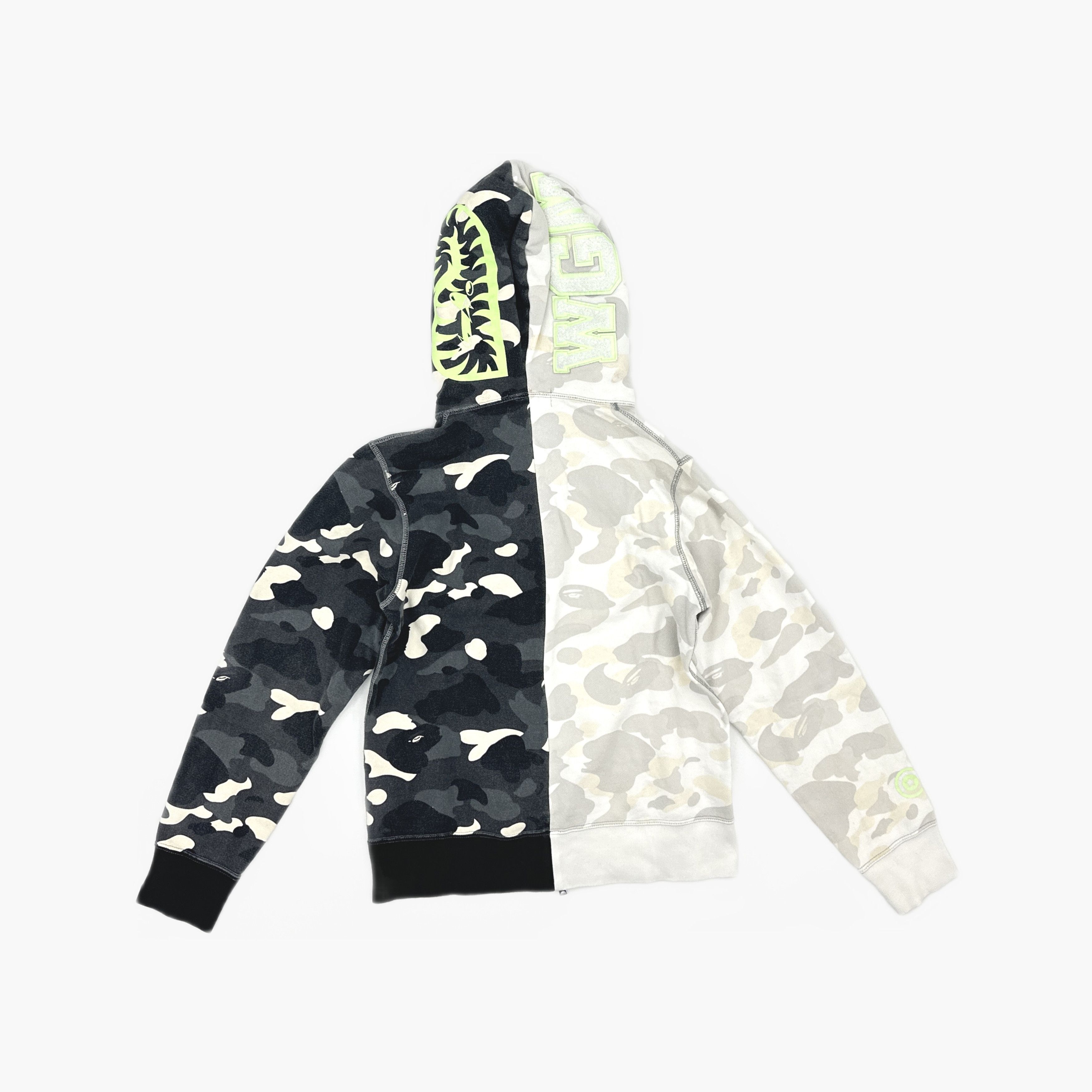 Bape A Bathing Ape Split Camo Shark Hoodie Size S Size US S / EU 44-46 / 1 - 2 Thumbnail