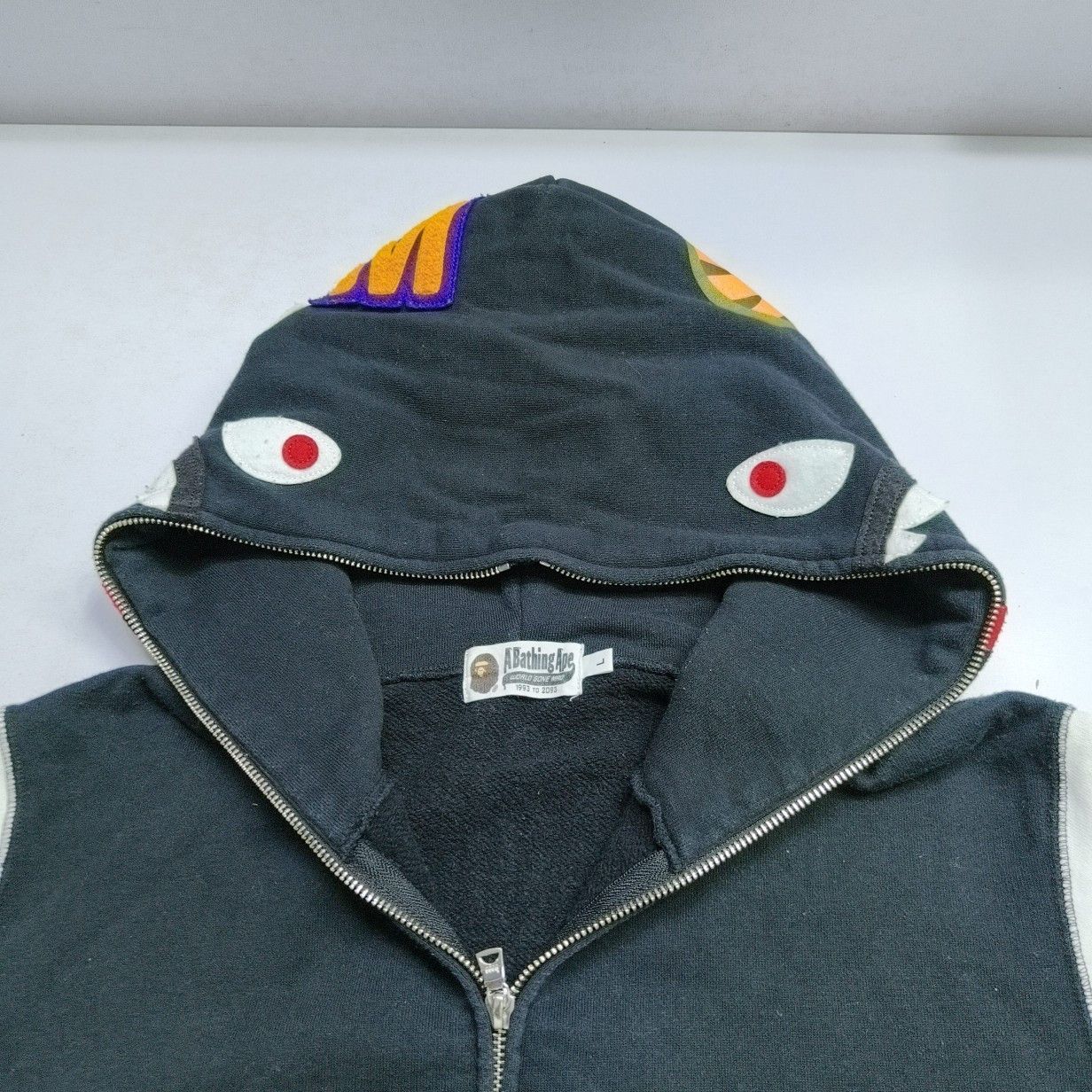 Bape BAPE Colorblock Shark Full-Zip Hoodie Size L Size US L / EU 52-54 / 3 - 7 Thumbnail