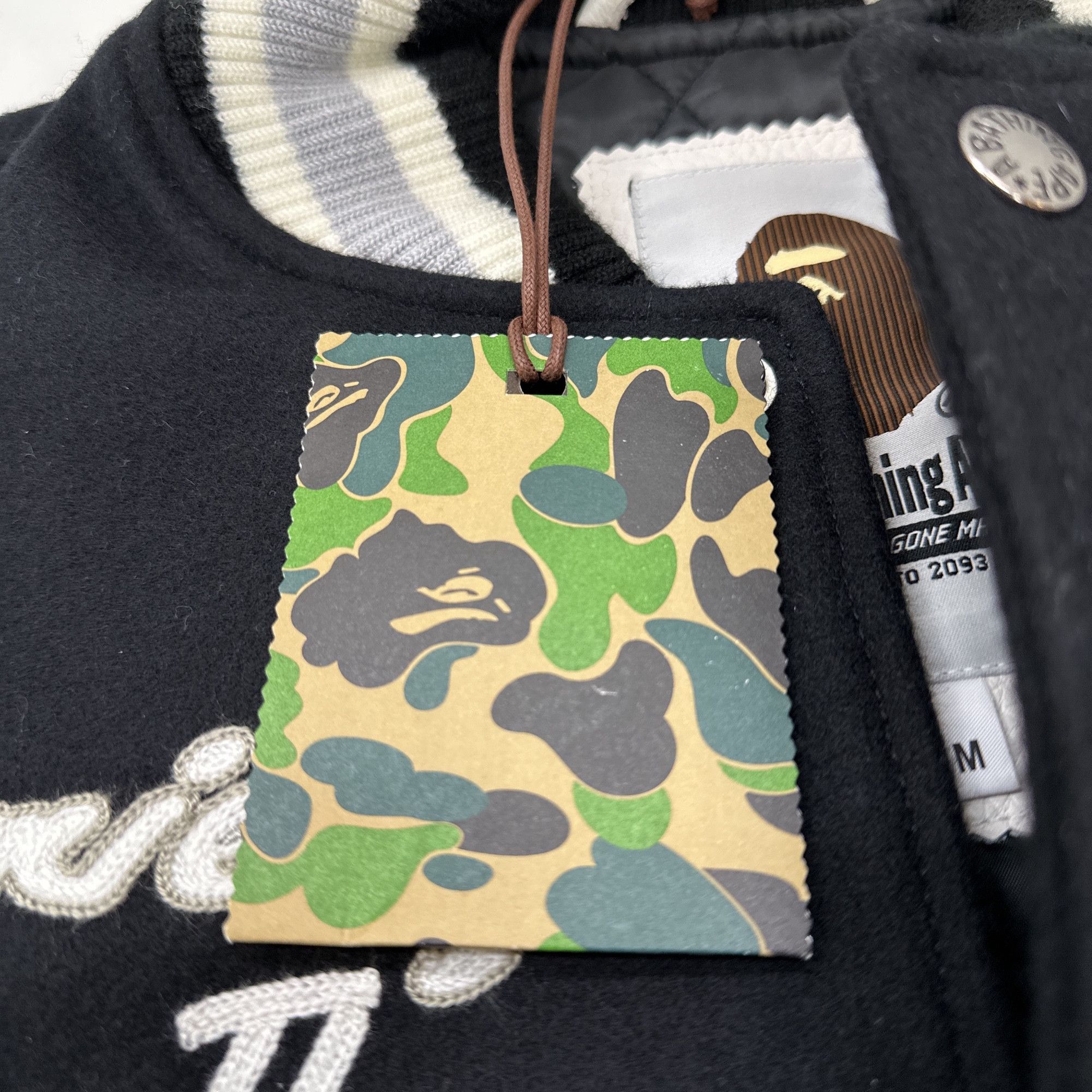 Bape A BATHING APE Logo Varsity Jacket Size M Size US M / EU 48-50 / 2 - 5 Thumbnail
