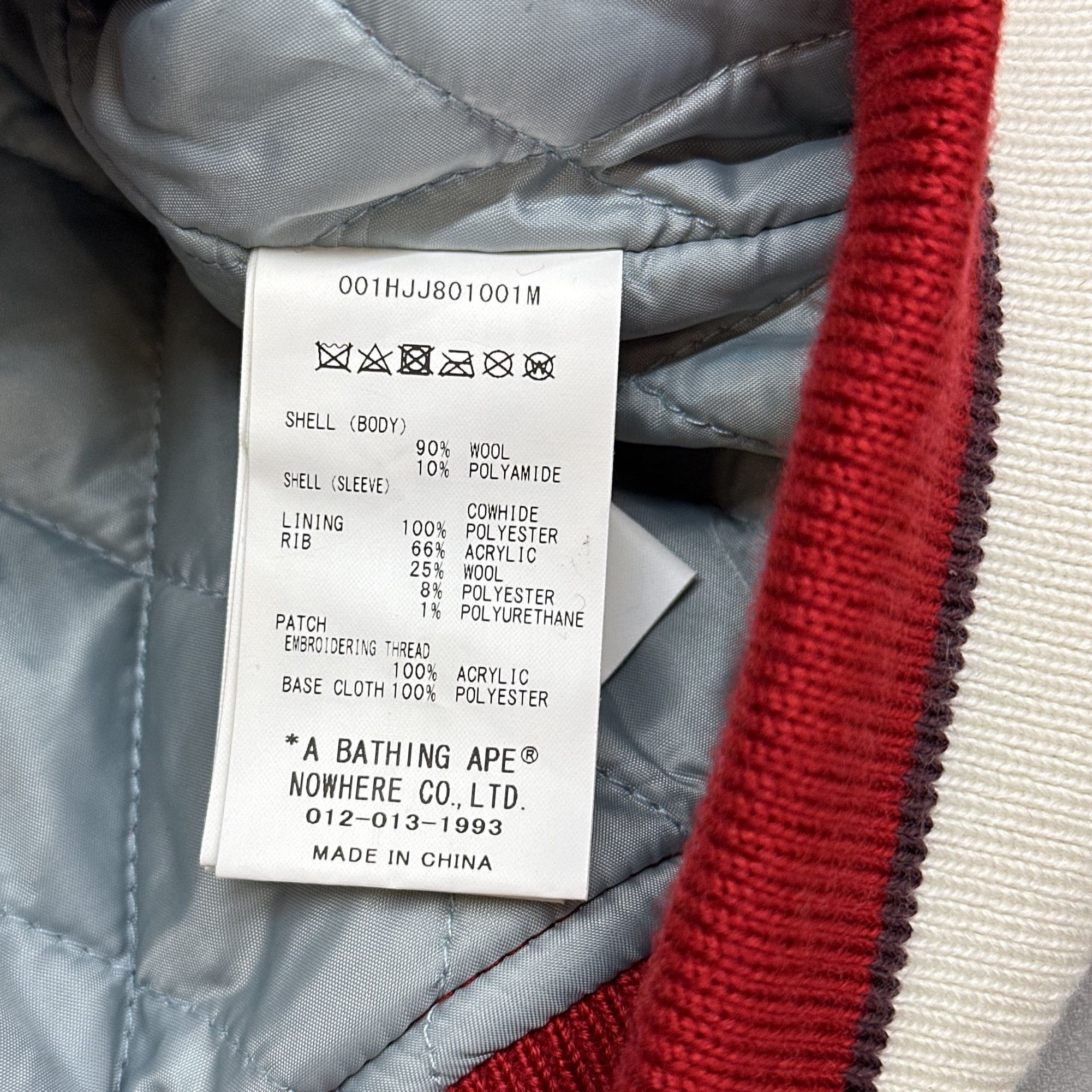 Bape A BATHING APE Wool Leather Varsity Jacket Size M Size US M / EU 48-50 / 2 - 4 Thumbnail