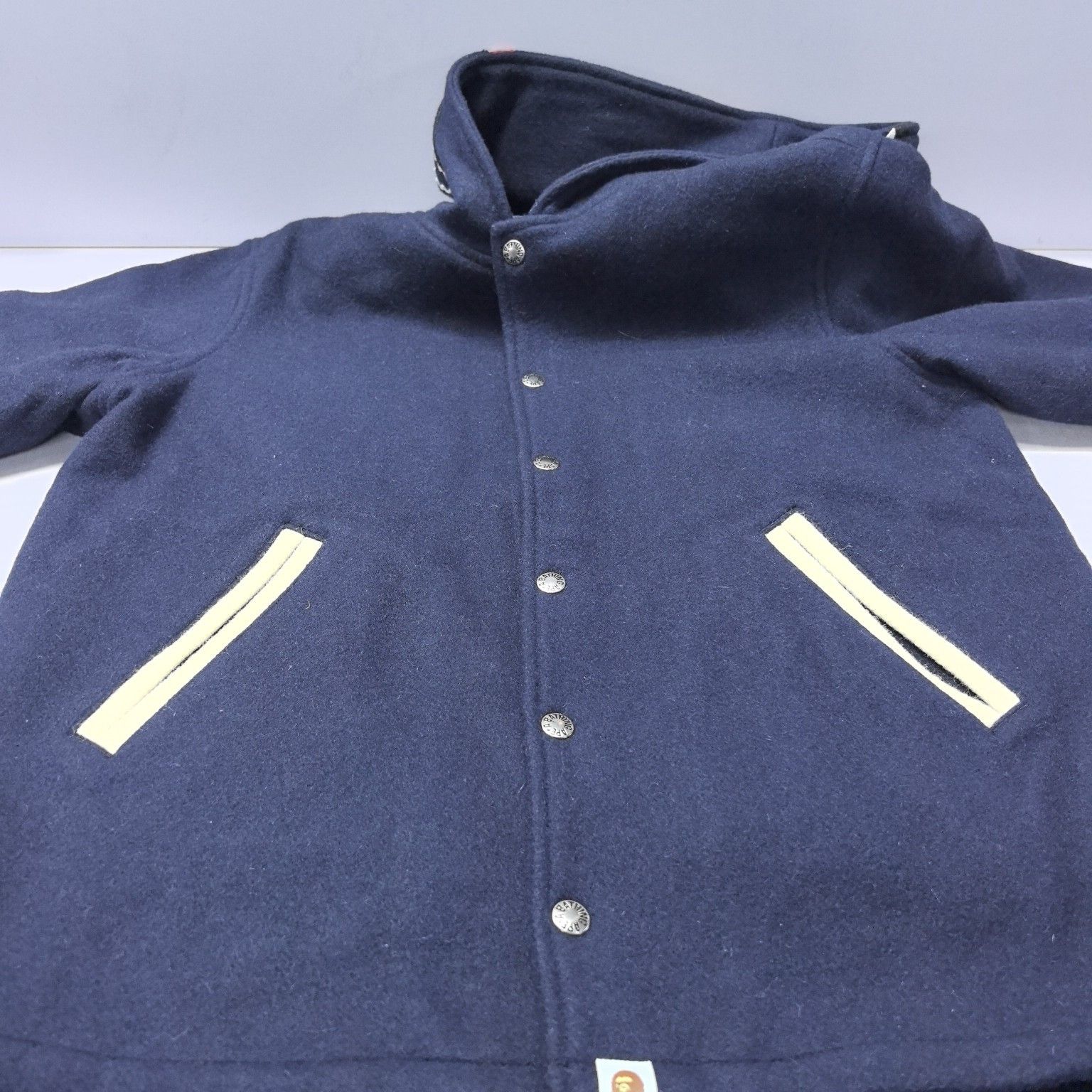 Bape A Bathing Ape Shark Tiger Wool Hooded Jacket Size L Size US L / EU 52-54 / 3 - 8 Thumbnail