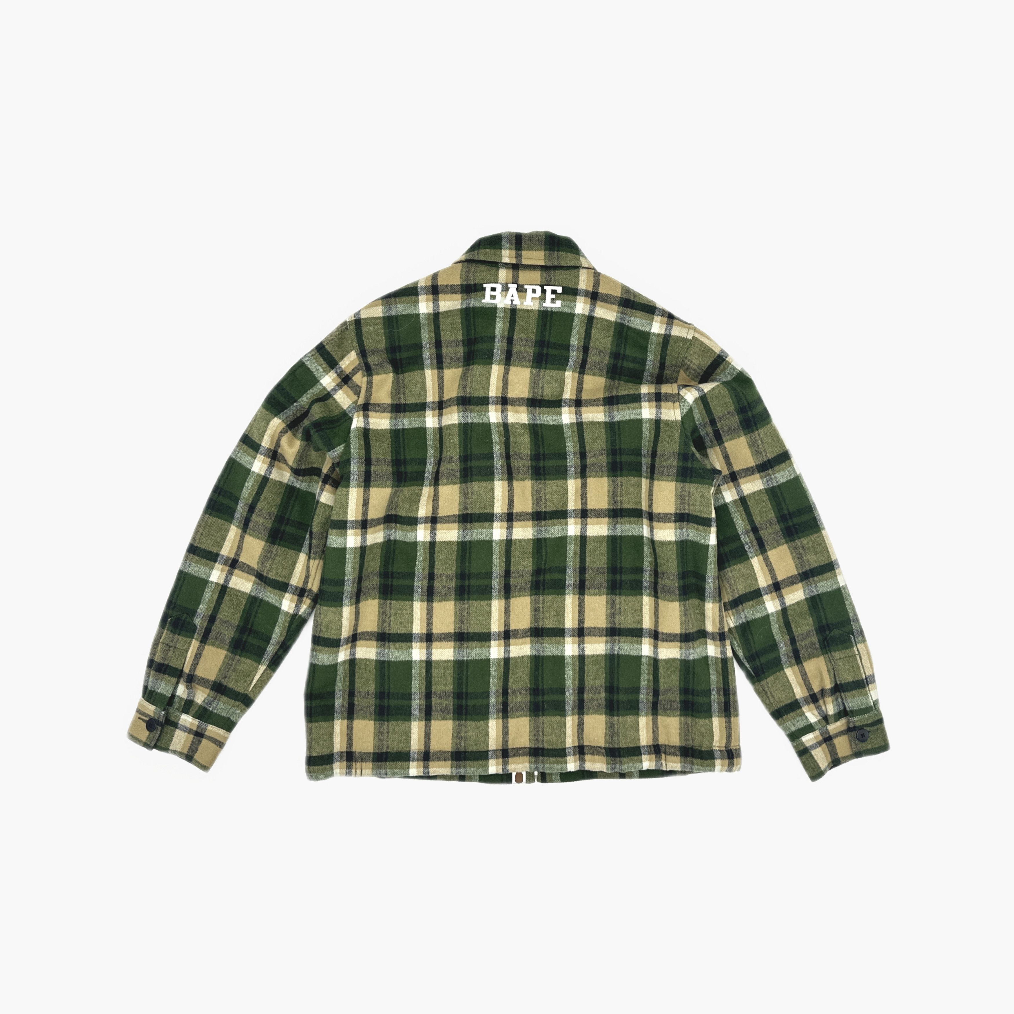 Bape A Bathing Ape Plaid Logo Zip Jacket XL Size US XL / EU 56 / 4 - 2 Thumbnail