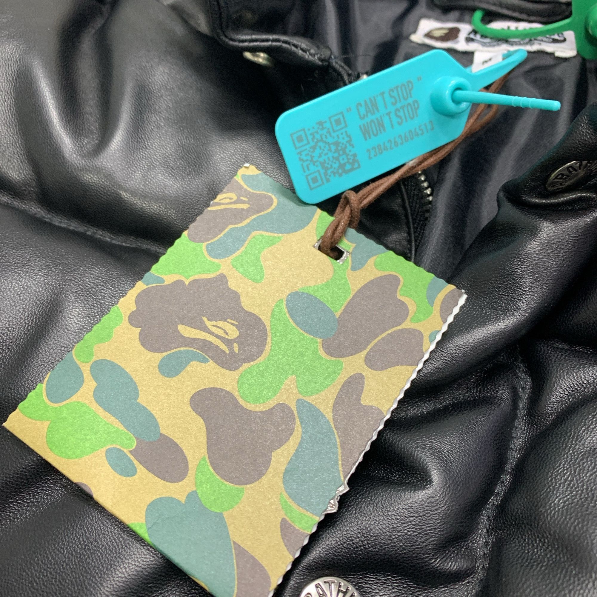 Bape A Bathing Ape Leather Down Jacket Size M Size US M / EU 48-50 / 2 - 3 Thumbnail