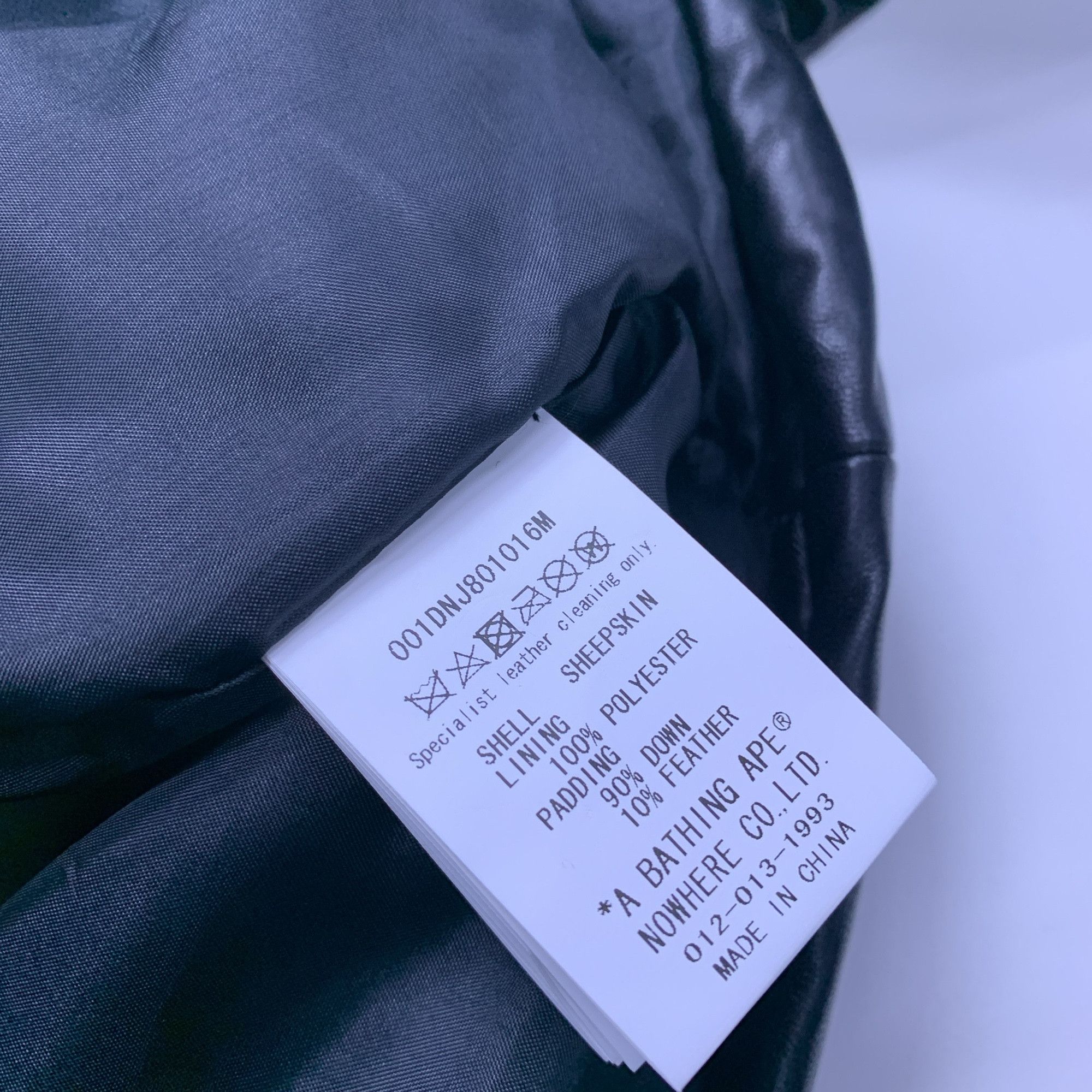 Bape A Bathing Ape Leather Down Jacket Size M Size US M / EU 48-50 / 2 - 4 Thumbnail