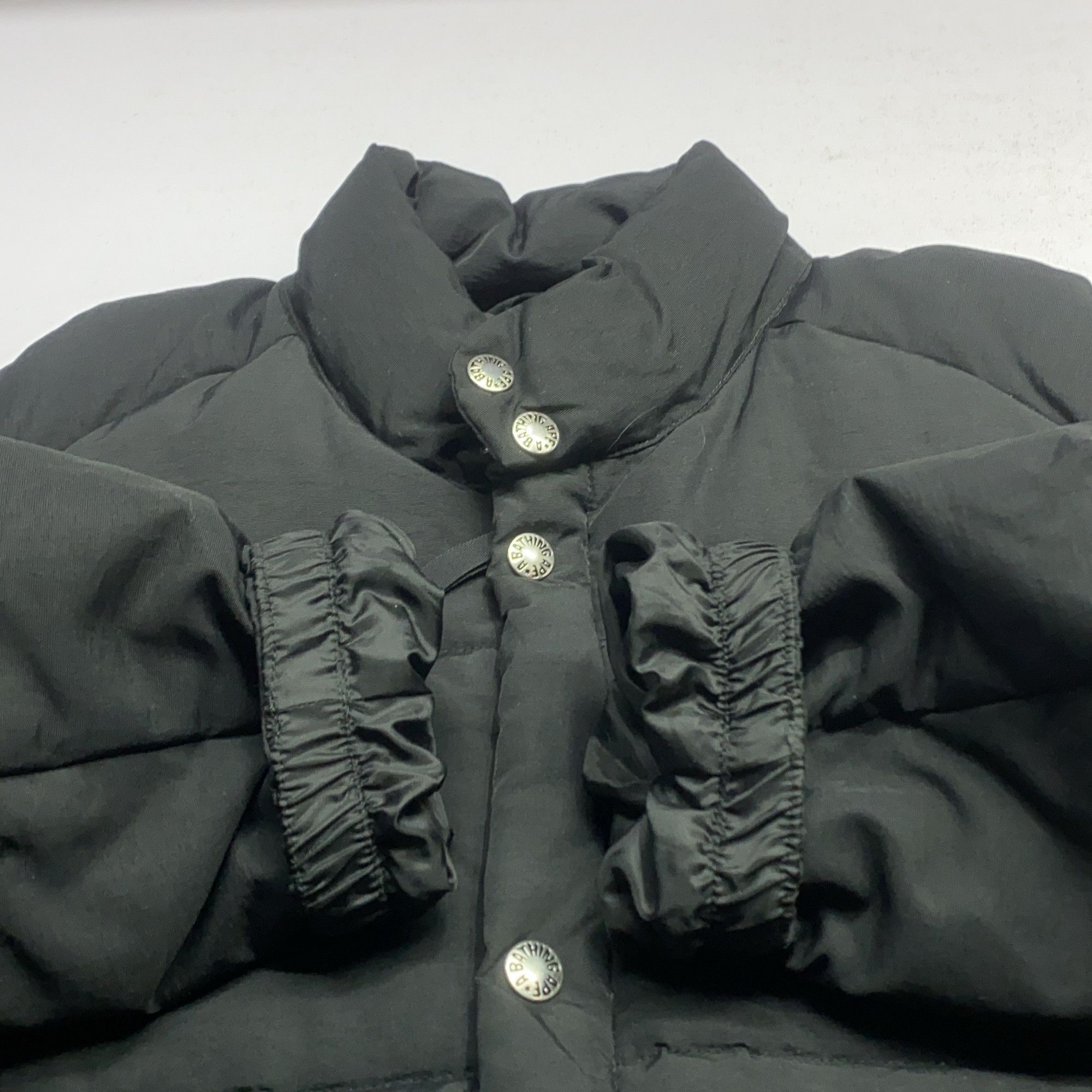 Bape A Bathing Ape Logo Embroidered Down Jacket Black Size XL Size US XL / EU 56 / 4 - 10 Thumbnail