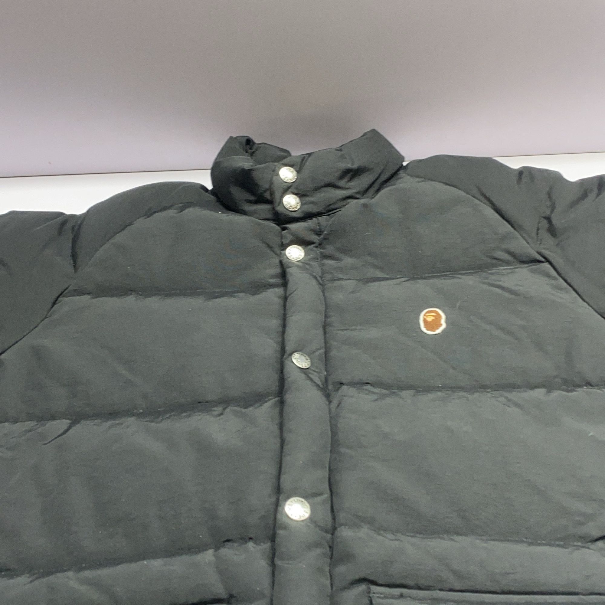 Bape A Bathing Ape Logo Embroidered Down Jacket Black Size XL Size US XL / EU 56 / 4 - 11 Thumbnail