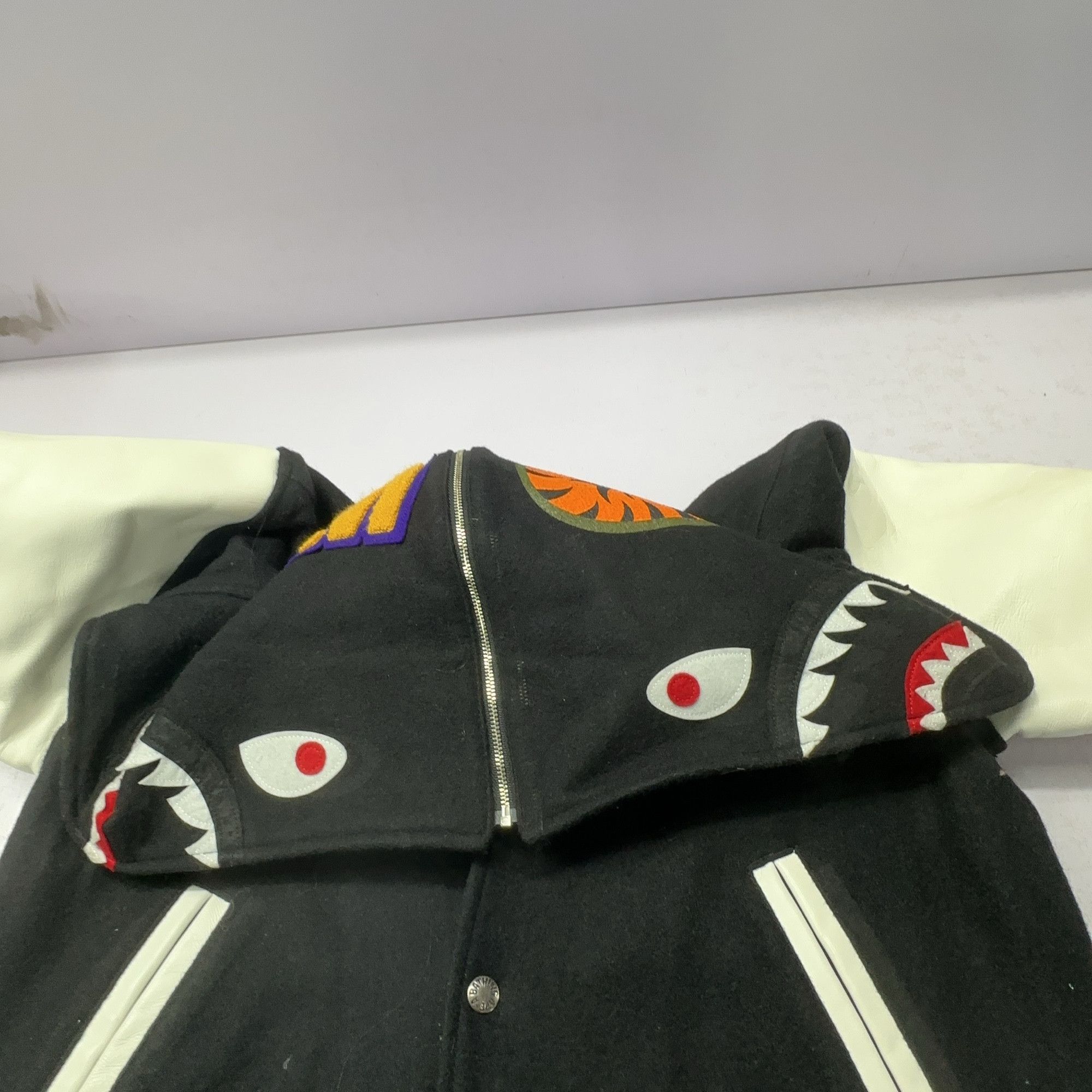 Bape A Bathing Ape Shark Tiger Varsity Jacket M Size US M / EU 48-50 / 2 - 6 Thumbnail