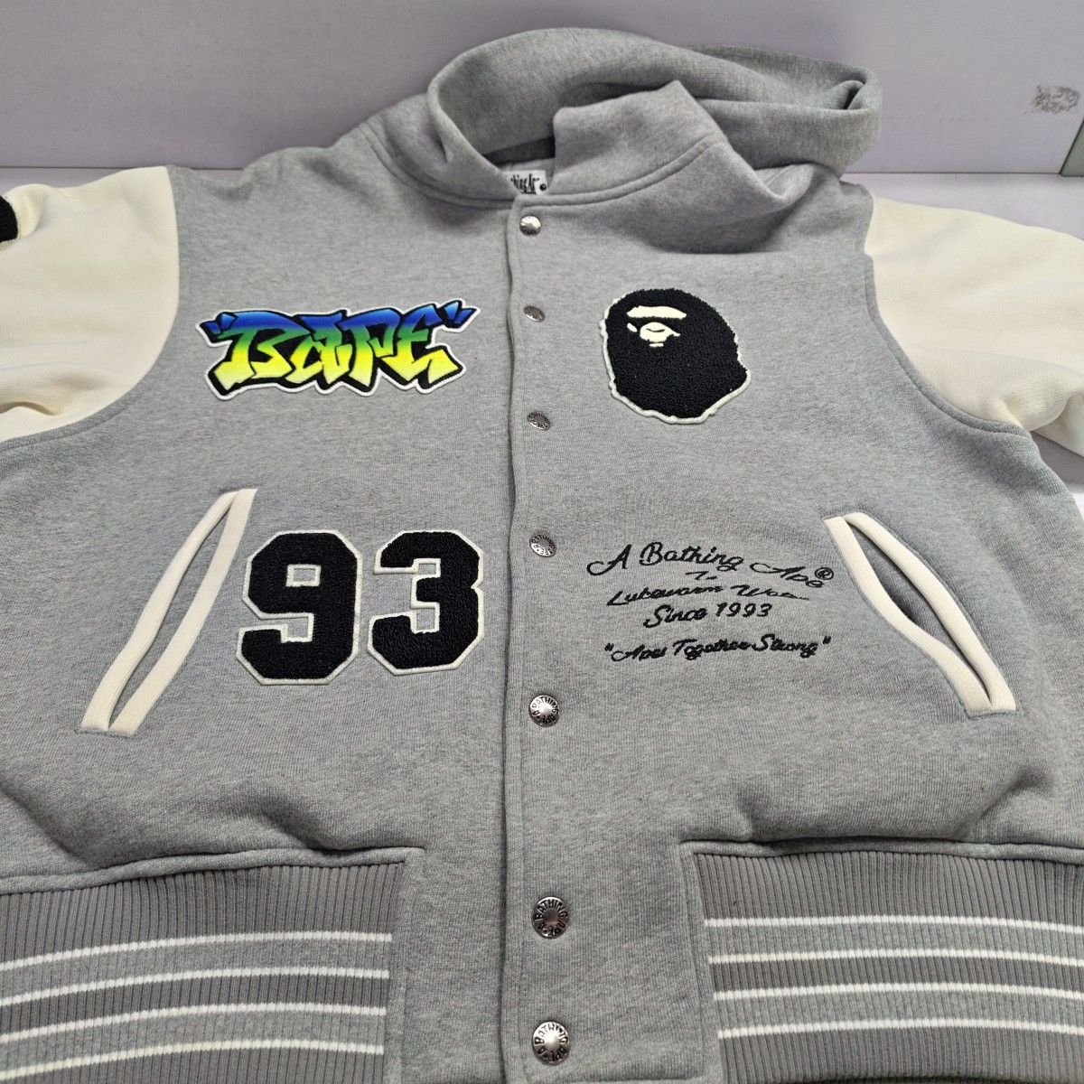 Bape A BATHING APE Logo Varsity Jacket Size M Size US M / EU 48-50 / 2 - 8 Thumbnail