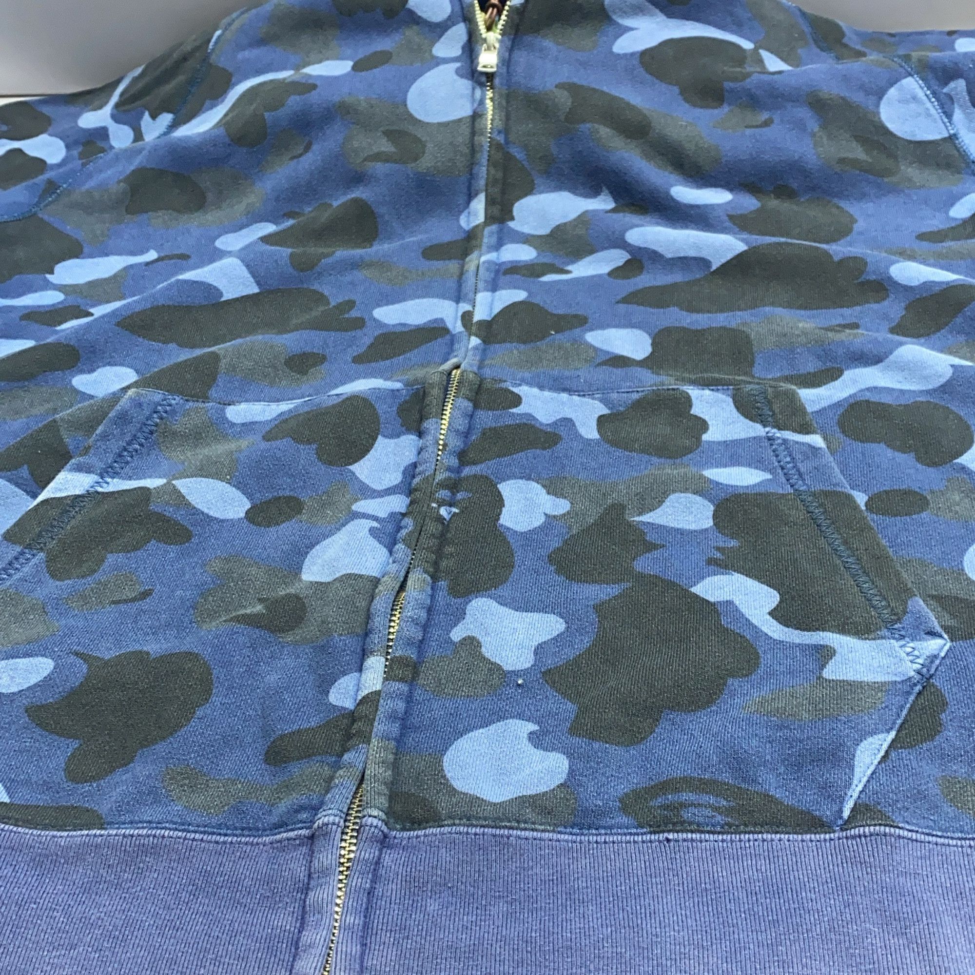 Bape A Bathing Ape Blue Camo Shark Hoodie 2XL Size US XXL / EU 58 / 5 - 11 Thumbnail