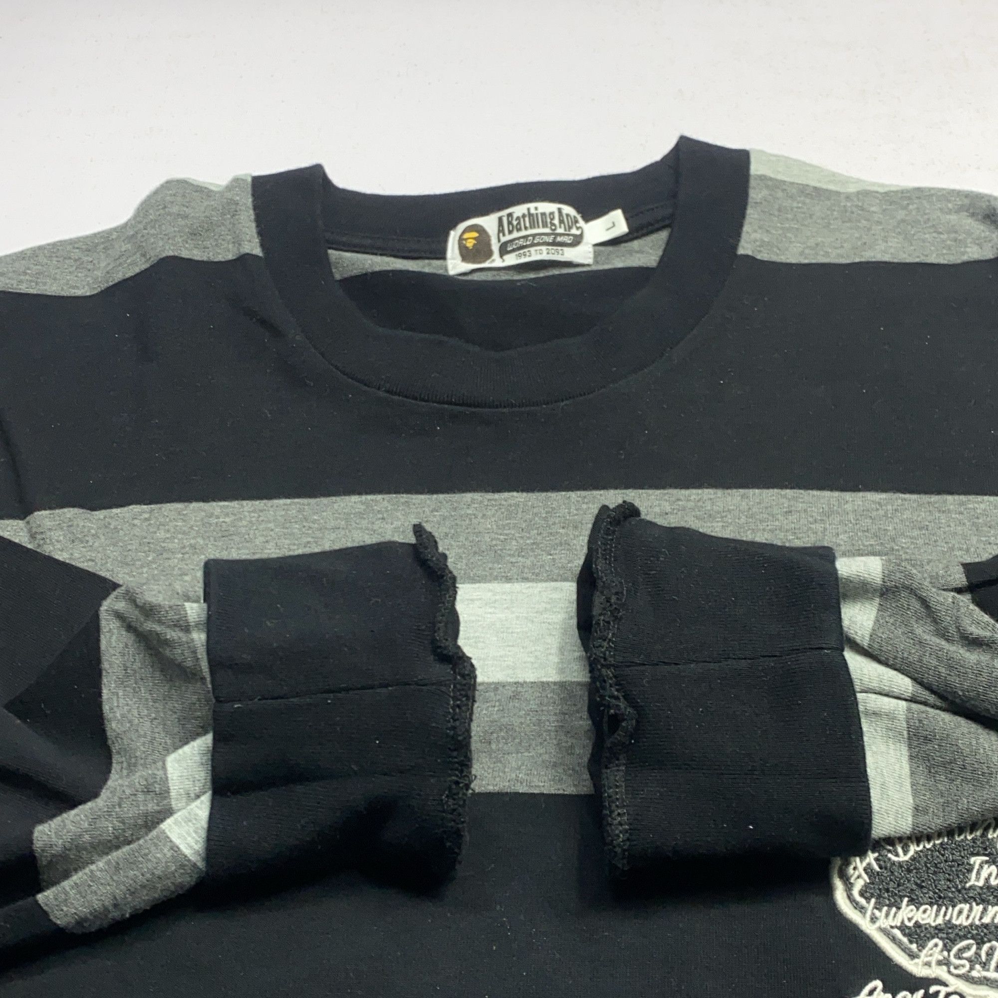 Bape A Bathing Ape Striped Graphic Long Sleeve T-Shirt Size L Size US L / EU 52-54 / 3 - 10 Thumbnail