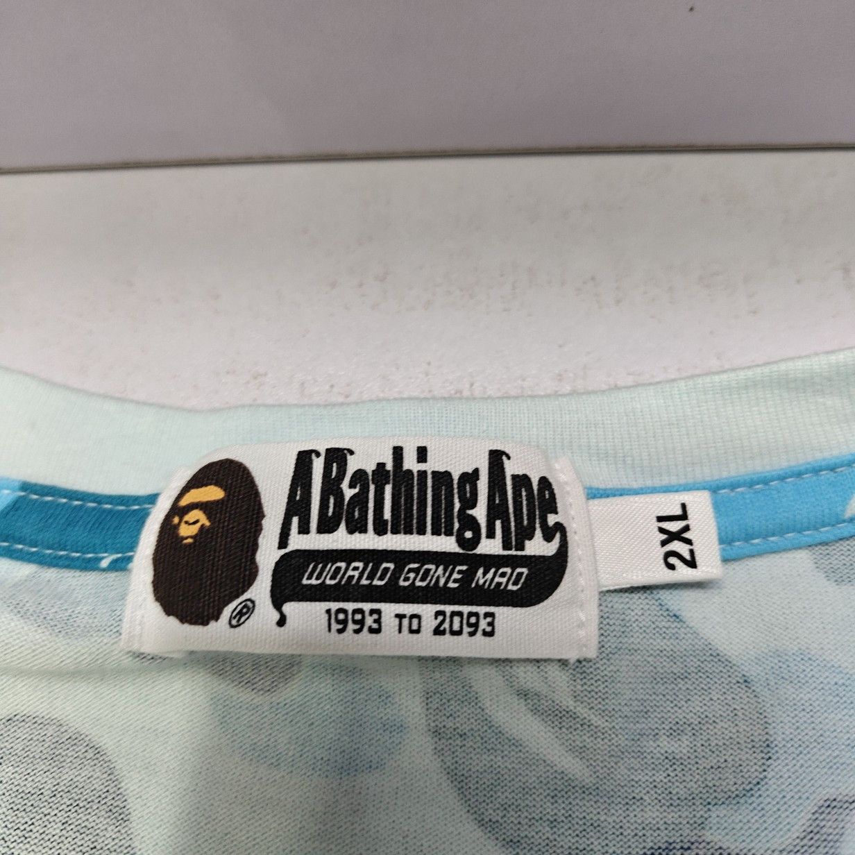 Bape A Bathing Ape Blue Camo Logo T-Shirt Size XXL Size US XXL / EU 58 / 5 - 4 Thumbnail