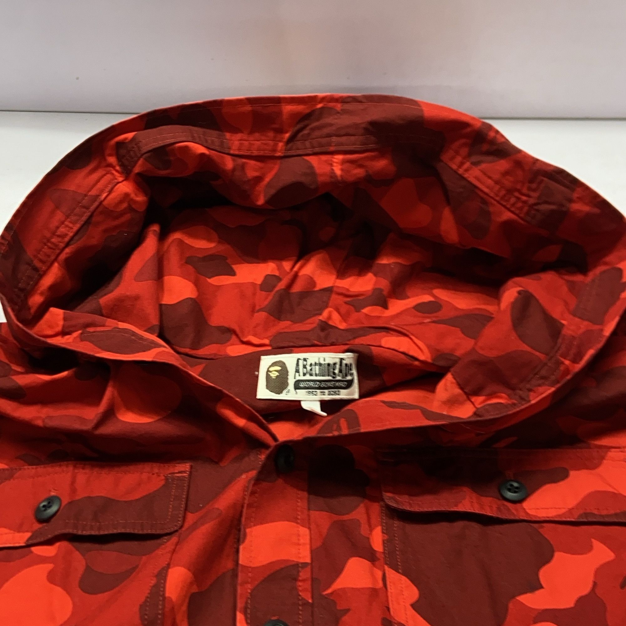 Bape A BATHING APE Red Camo Graphic Hooded Jacket Size XXL Size US XXL / EU 58 / 5 - 16 Thumbnail