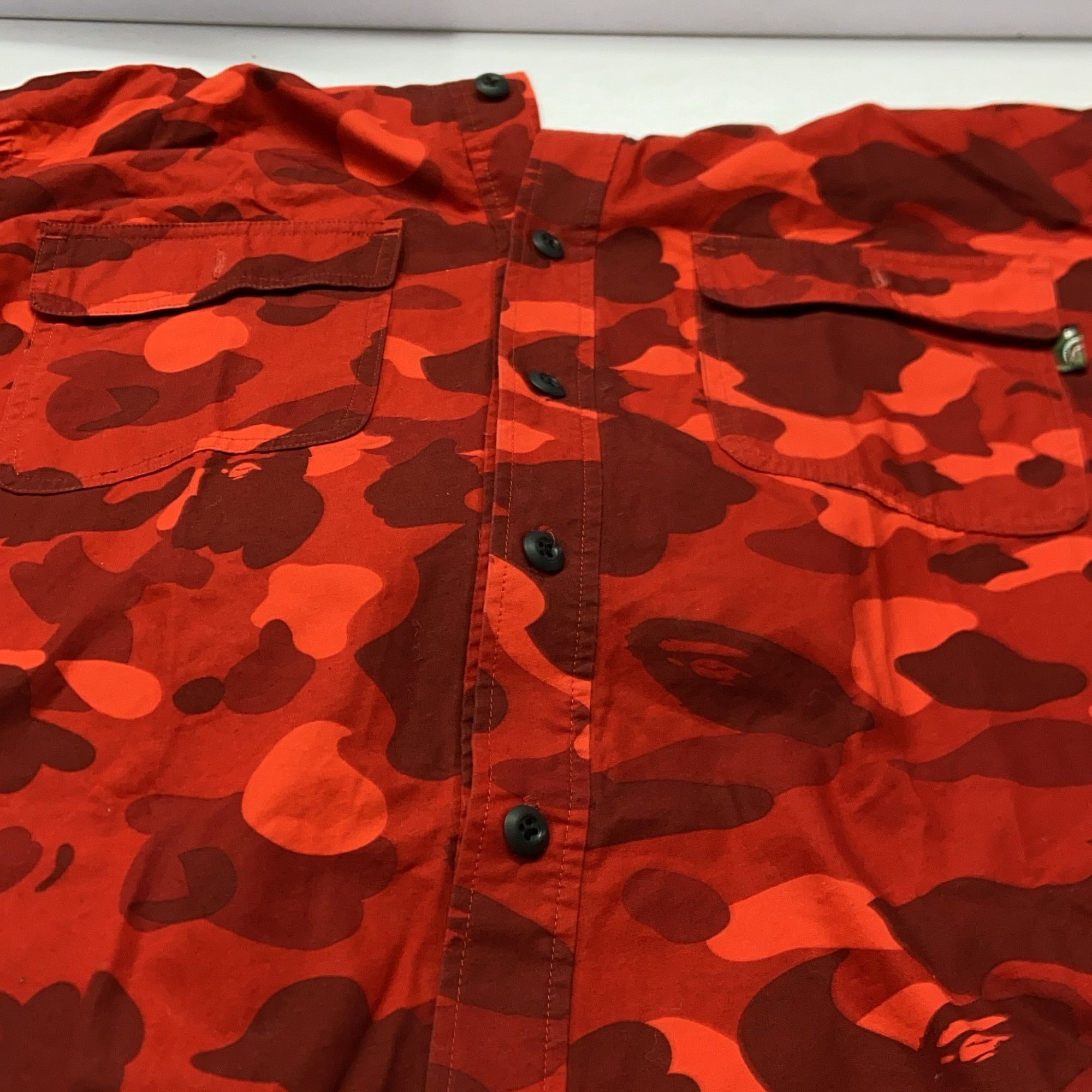 Bape A BATHING APE Red Camo Graphic Hooded Jacket Size XXL Size US XXL / EU 58 / 5 - 18 Thumbnail