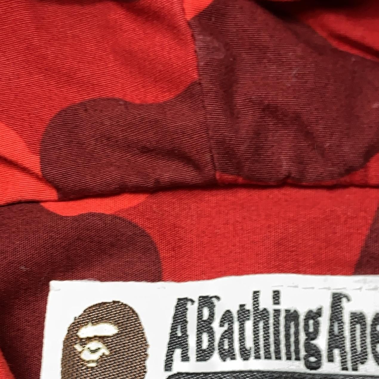 Bape A BATHING APE Red Camo Graphic Hooded Jacket Size XXL Size US XXL / EU 58 / 5 - 6 Thumbnail