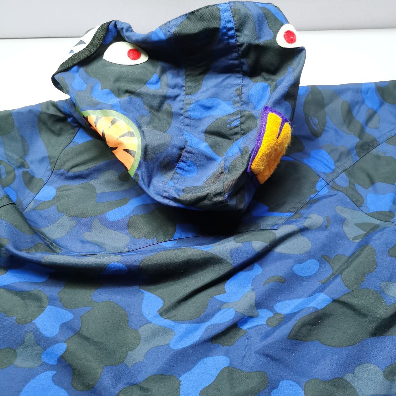 Bape A Bathing Ape Blue Camo Shark WGM Hooded Jacket Size M Size US M / EU 48-50 / 2 - 5 Thumbnail