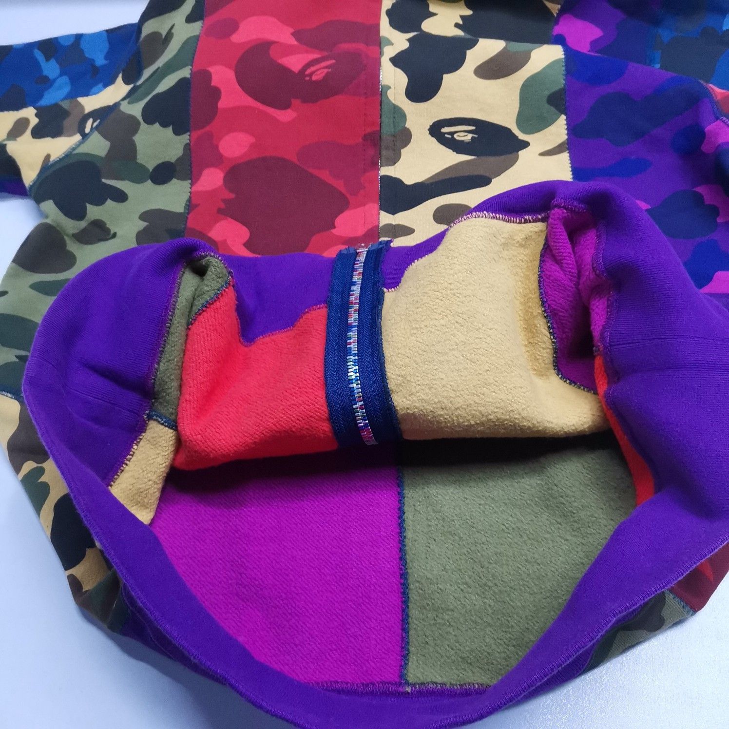 Bape A Bathing Ape Patchwork Shark Hoodie XL Size US XL / EU 56 / 4 - 12 Thumbnail