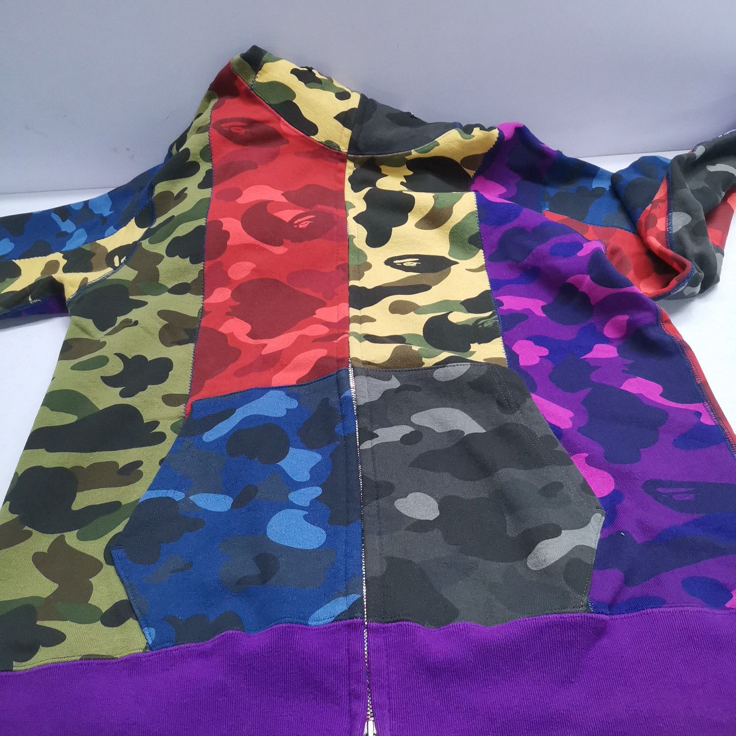 Bape A Bathing Ape Patchwork Shark Hoodie XL Size US XL / EU 56 / 4 - 11 Thumbnail