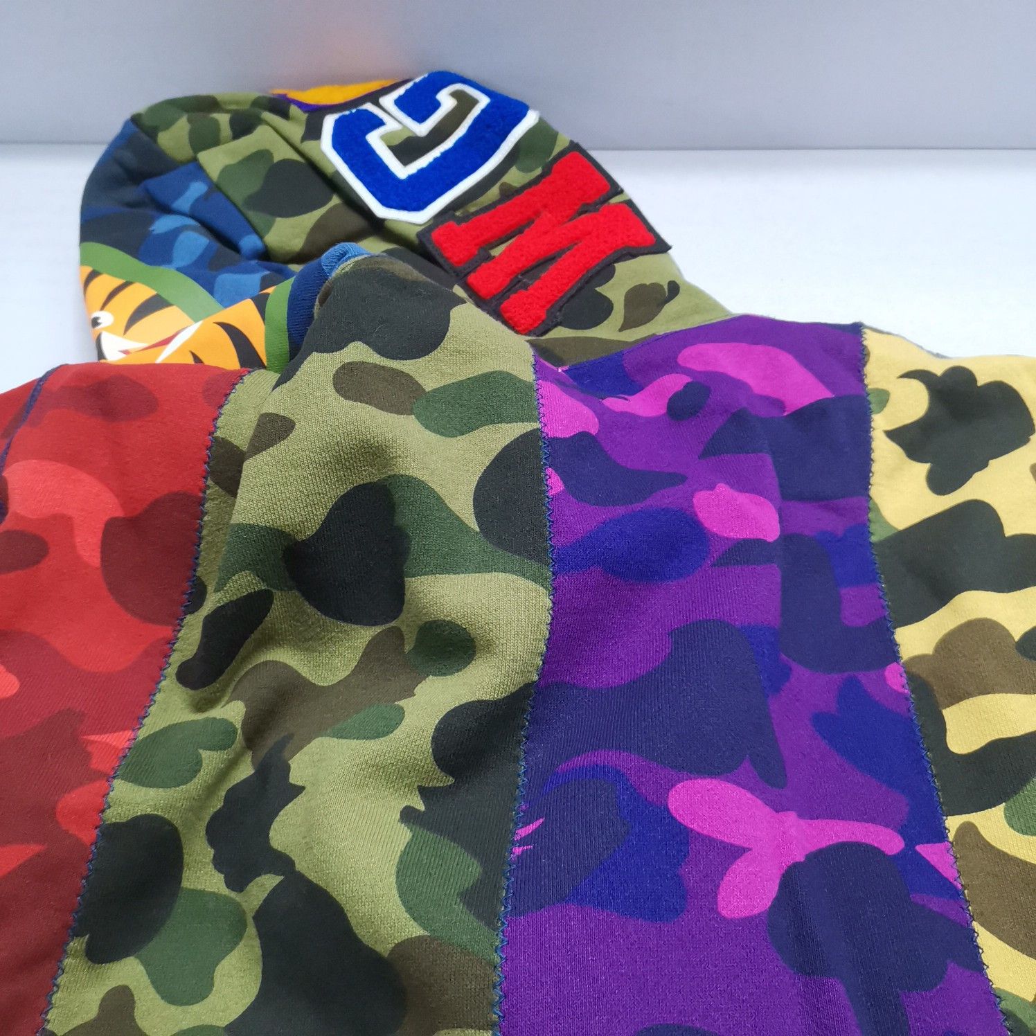 Bape A Bathing Ape Patchwork Shark Hoodie XL Size US XL / EU 56 / 4 - 6 Thumbnail