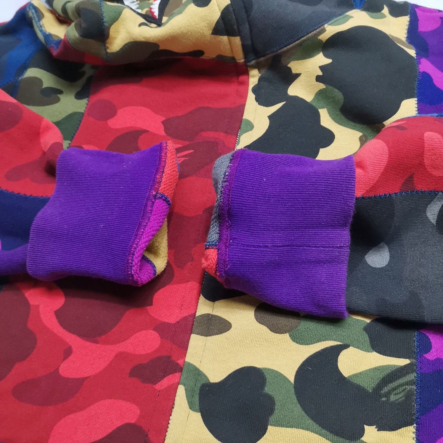 Bape A Bathing Ape Patchwork Shark Hoodie XL Size US XL / EU 56 / 4 - 10 Thumbnail