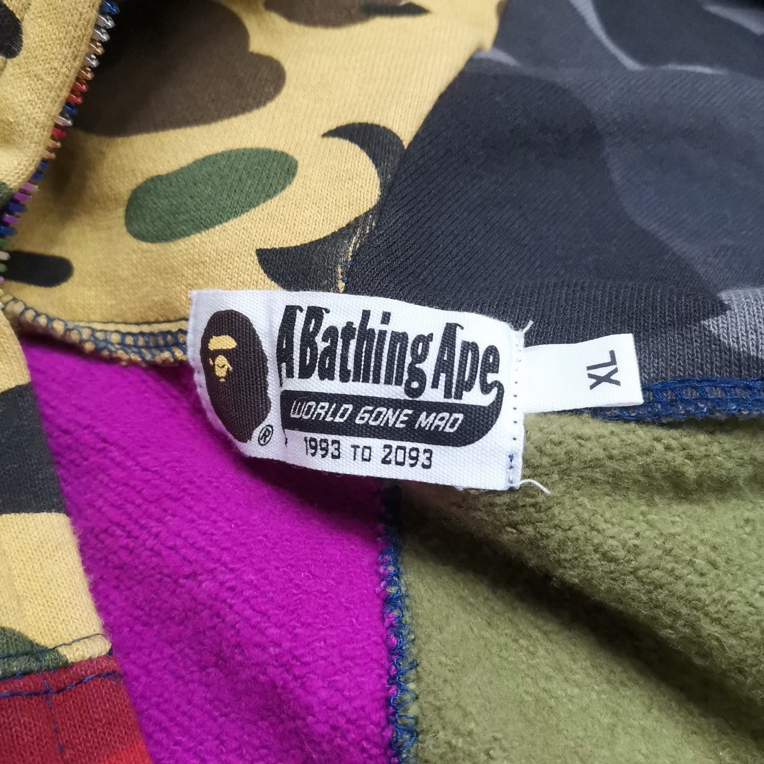Bape A Bathing Ape Patchwork Shark Hoodie XL Size US XL / EU 56 / 4 - 5 Thumbnail