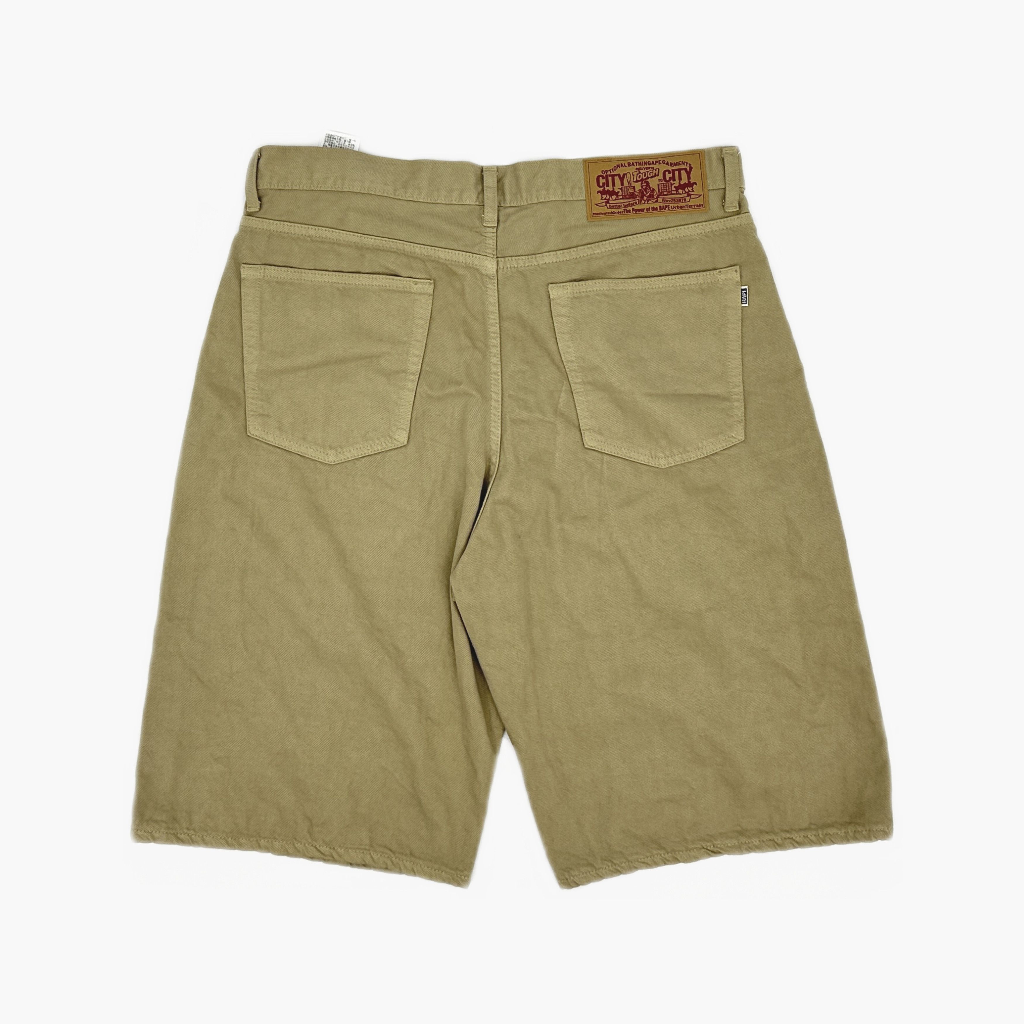 Bape A BATHING APE City Tough Denim Shorts Beige Size XL Size US 36 / EU 52 - 2 Thumbnail