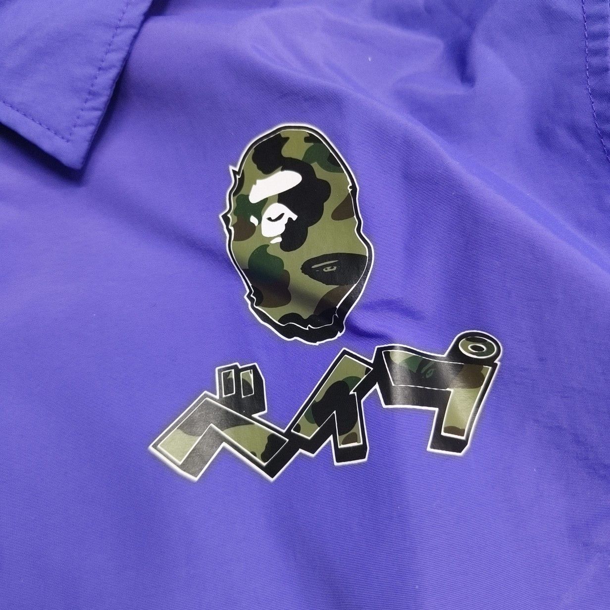 Bape A Bathing Ape Camo Logo Coach Jacket Size L Size US L / EU 52-54 / 3 - 5 Thumbnail