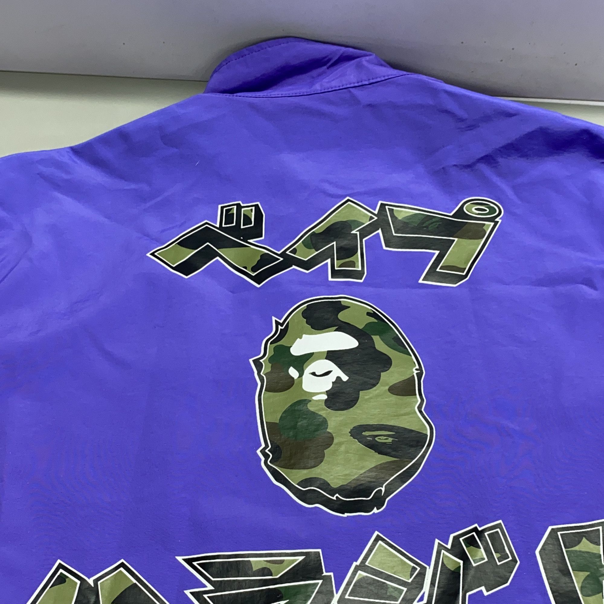 Bape A Bathing Ape Camo Logo Coach Jacket Size L Size US L / EU 52-54 / 3 - 18 Thumbnail