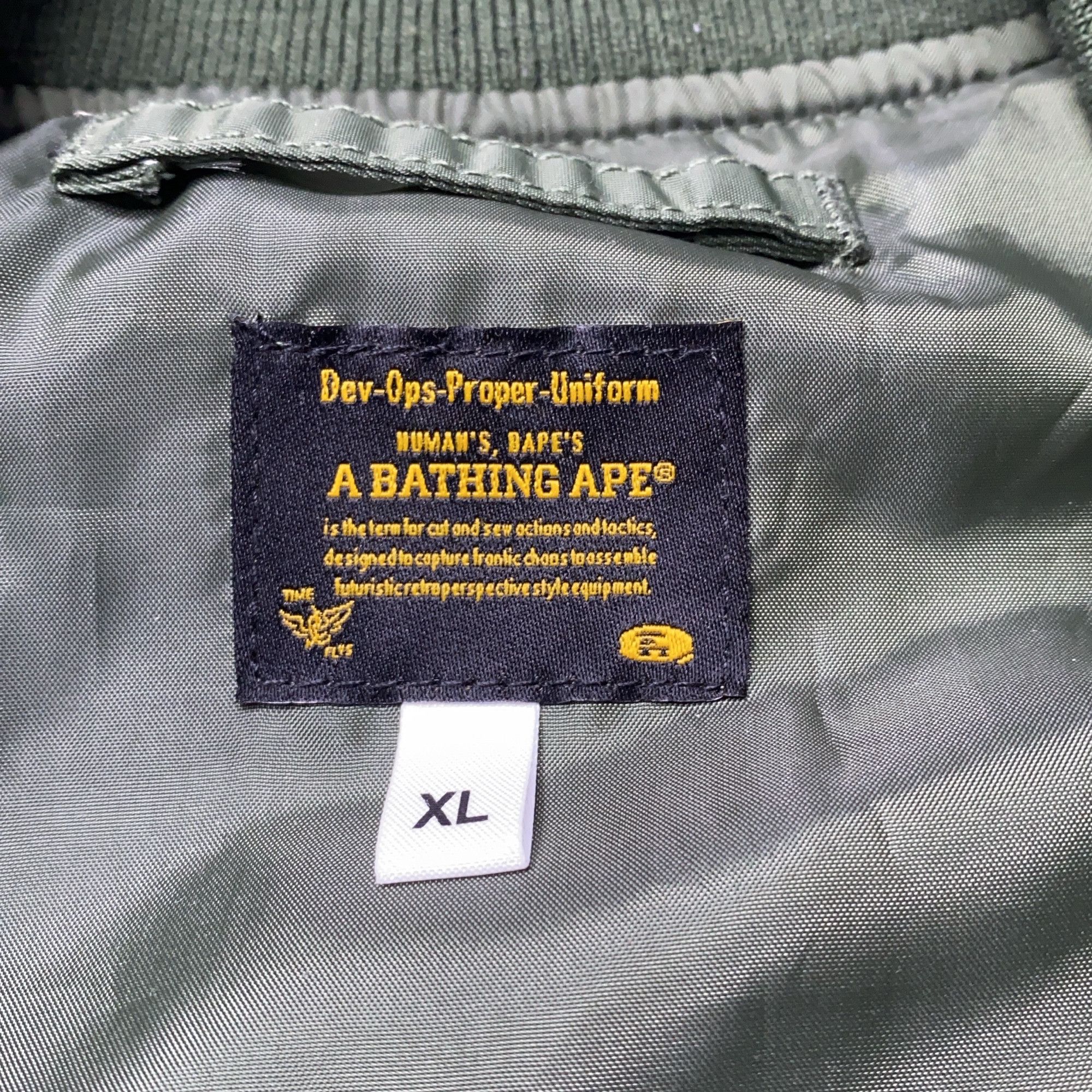 Bape A Bathing Ape Logo Bomber Jacket Size XL Size US XL / EU 56 / 4 - 3 Thumbnail