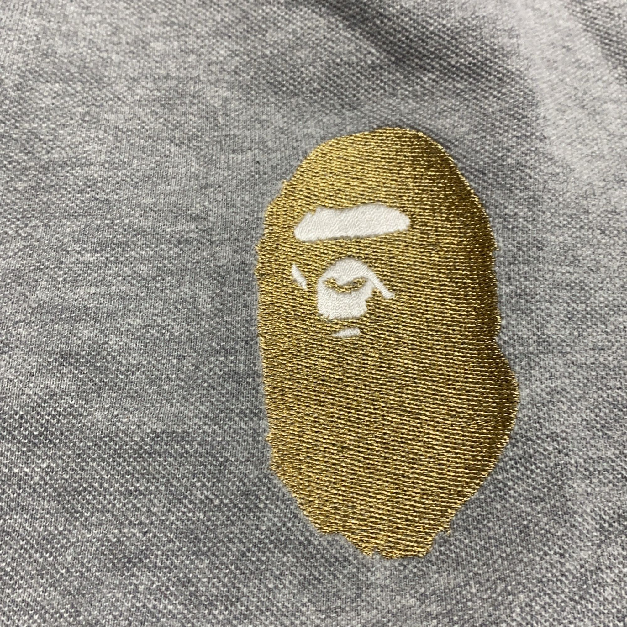 Bape A BATHING APE Gold Ape Head Polo Shirt Size L Size US L / EU 52-54 / 3 - 4 Thumbnail
