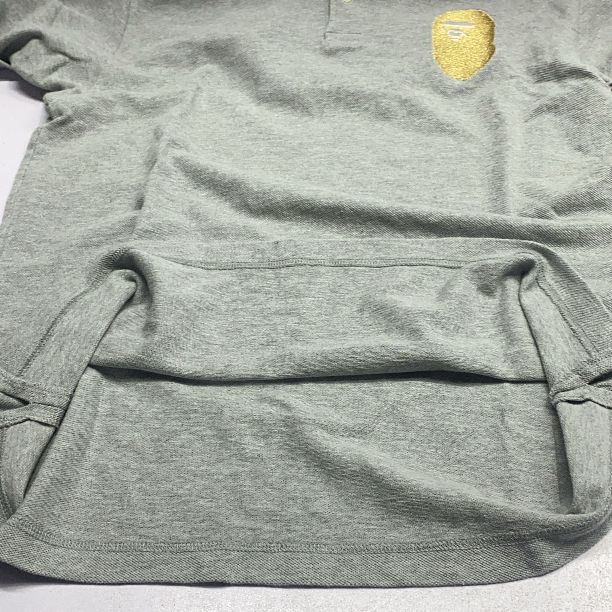 Bape A BATHING APE Gold Ape Head Polo Shirt Size L Size US L / EU 52-54 / 3 - 13 Thumbnail