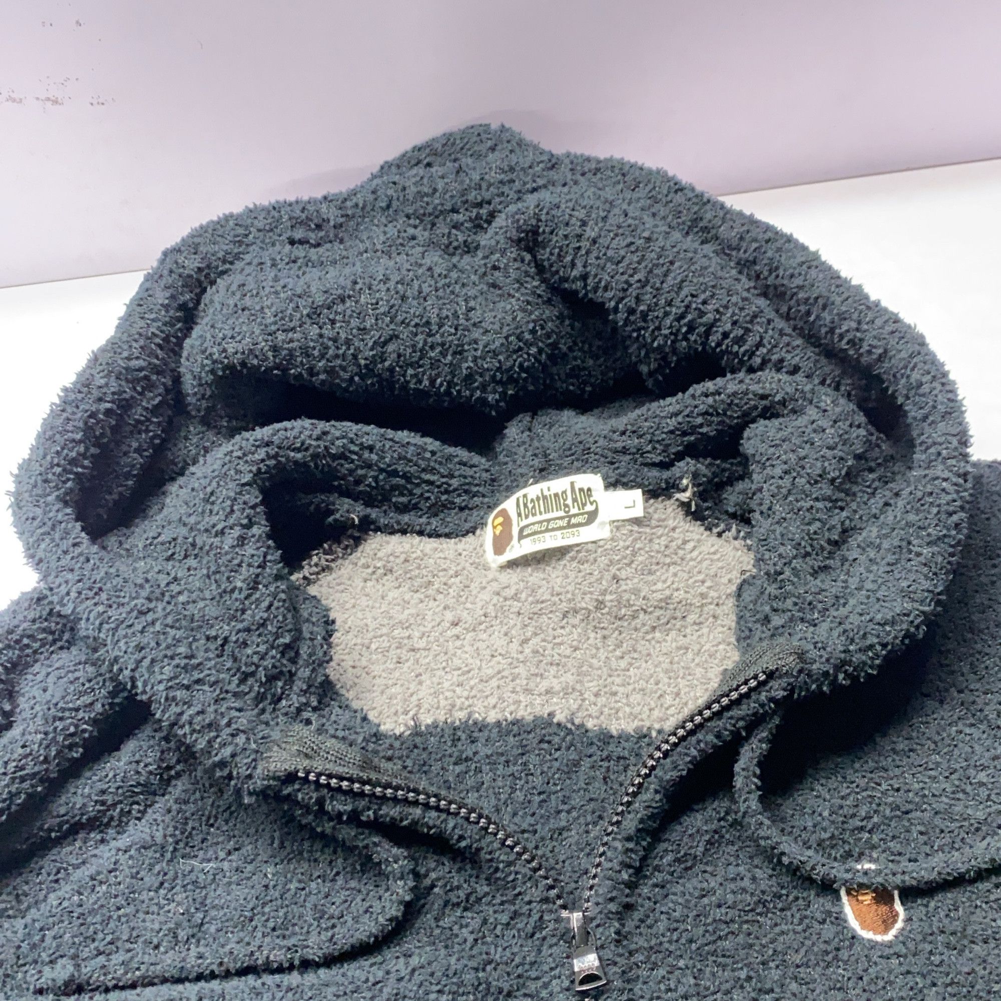 Bape A Bathing Ape Sherpa Zip Up Hoodie Size L Size US L / EU 52-54 / 3 - 7 Thumbnail