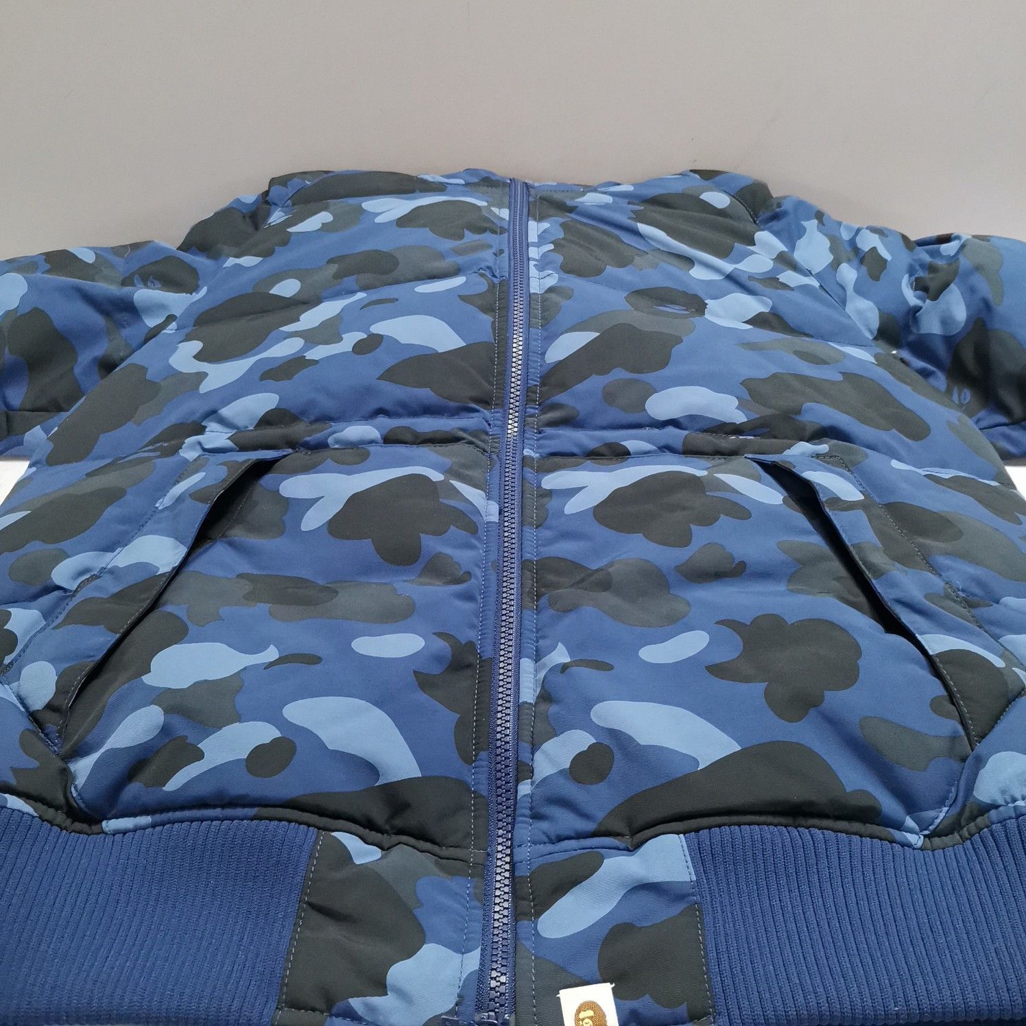 Bape A Bathing Ape Blue Camo Shark Down Jacket Size L Size US L / EU 52-54 / 3 - 10 Thumbnail