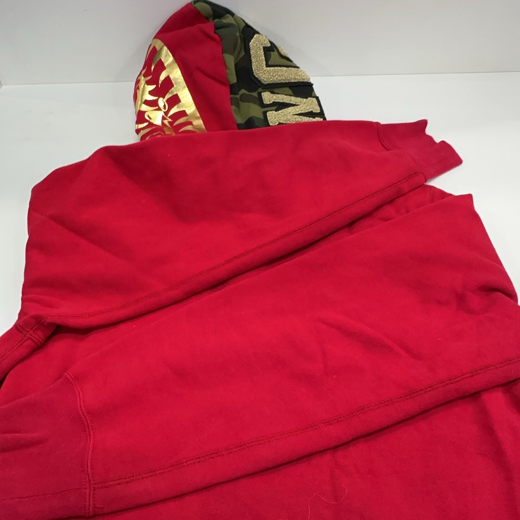 Bape A Bathing Ape Shark Full Zip Hoodie Red Size L Size US L / EU 52-54 / 3 - 11 Thumbnail