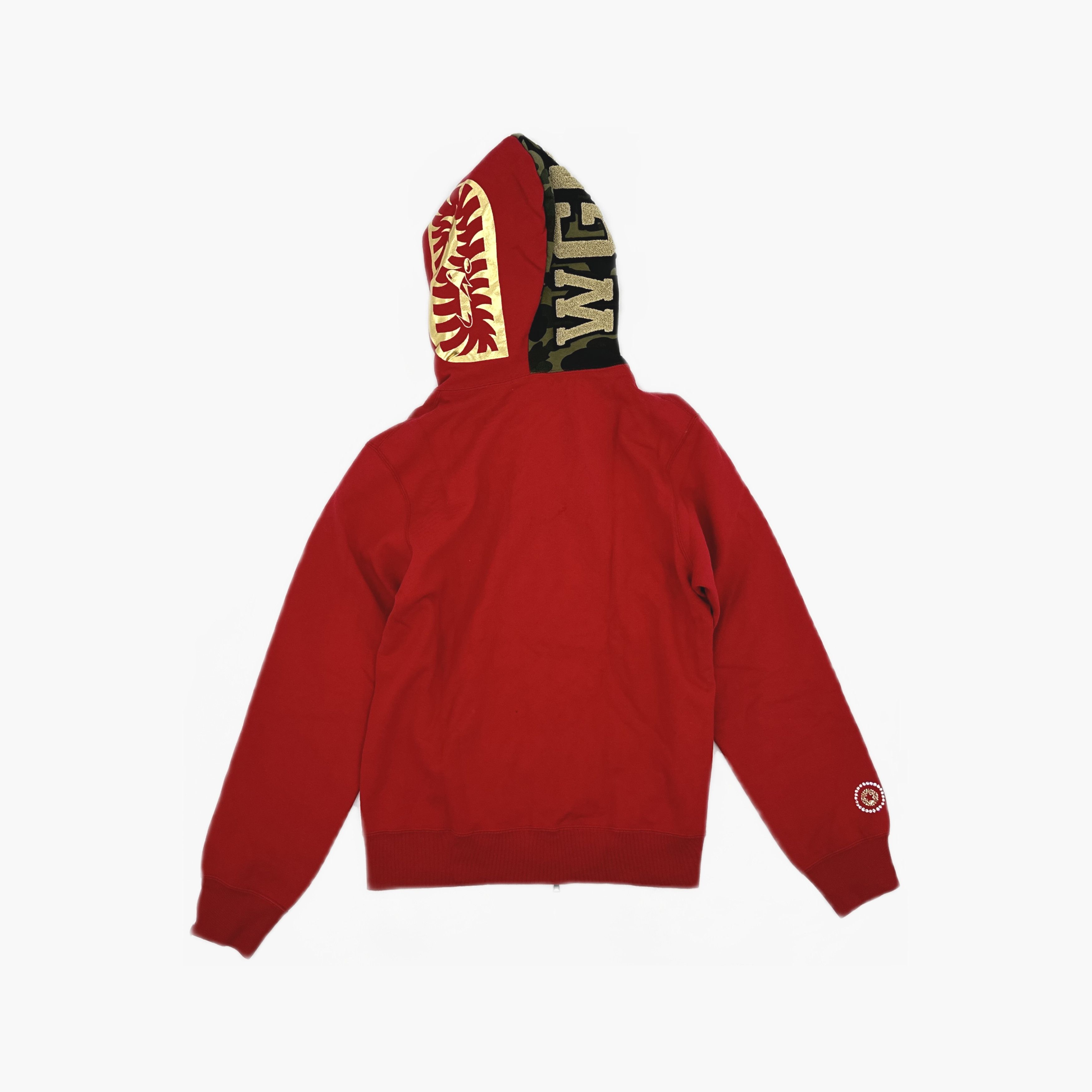 Bape A Bathing Ape Shark Full Zip Hoodie Red Size L Size US L / EU 52-54 / 3 - 2 Thumbnail