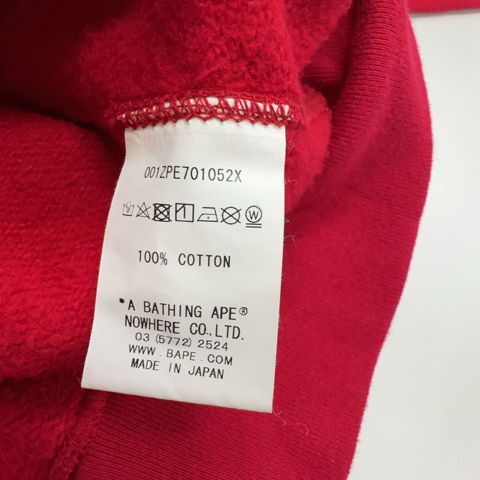 Bape A Bathing Ape Shark Full Zip Hoodie Red Size L Size US L / EU 52-54 / 3 - 3 Thumbnail