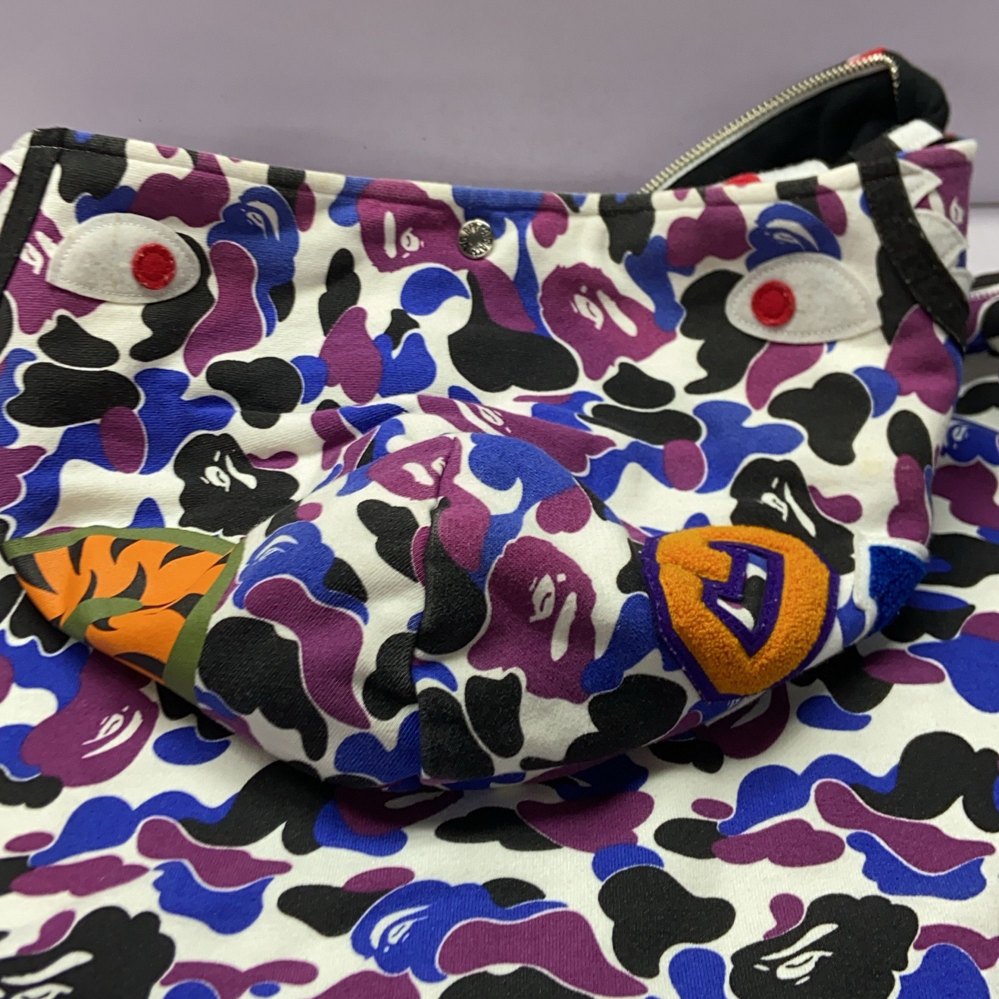 Bape A BATHING APE Shark Camo Full Zip Hoodie Size XL Size US XL / EU 56 / 4 - 6 Thumbnail