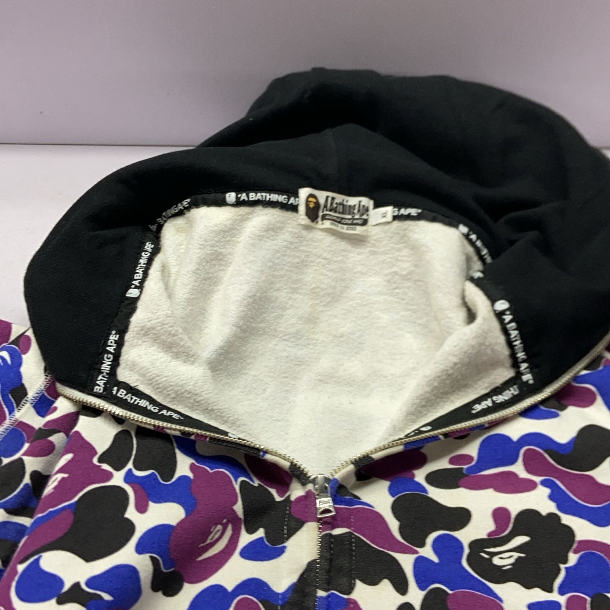 Bape A BATHING APE Shark Camo Full Zip Hoodie Size XL Size US XL / EU 56 / 4 - 10 Thumbnail