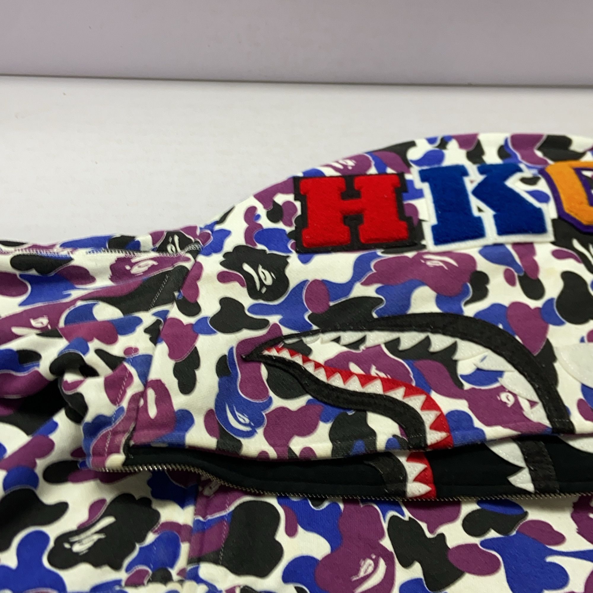 Bape A BATHING APE Shark Camo Full Zip Hoodie Size XL Size US XL / EU 56 / 4 - 11 Thumbnail