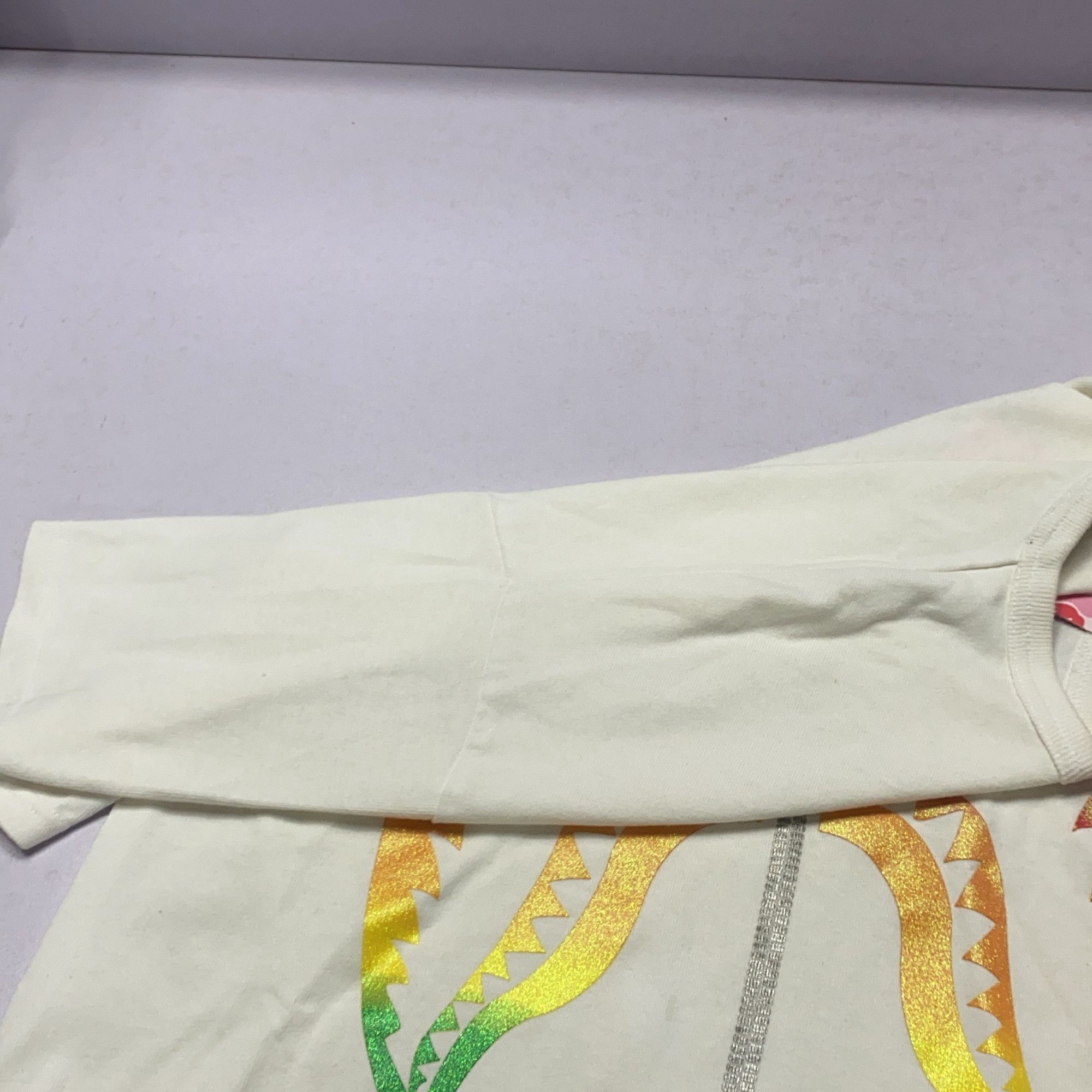 Bape A Bathing Ape Shark Glitter T-Shirt Size F Size ONE SIZE - 9 Thumbnail
