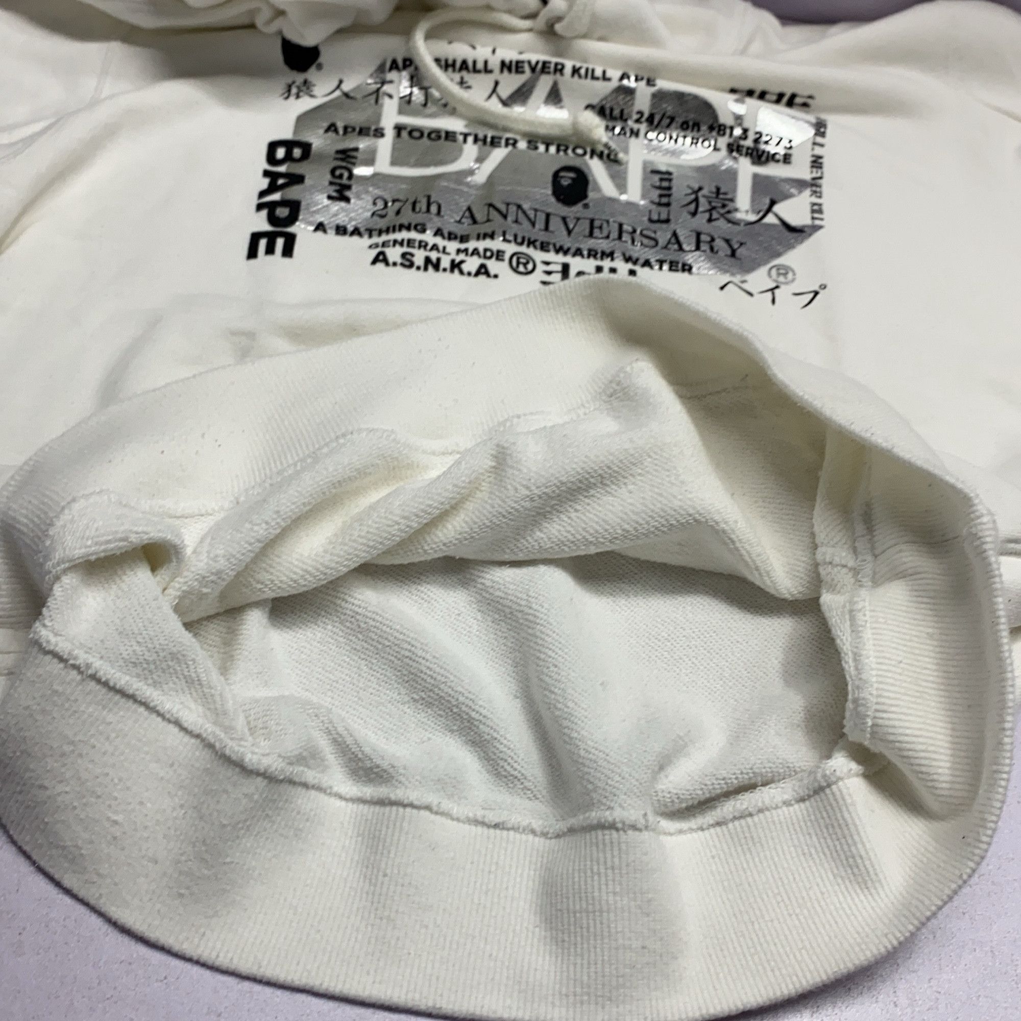 Bape A Bathing Ape 27th Anniversary Foil Hoodie Size M Size US M / EU 48-50 / 2 - 14 Thumbnail
