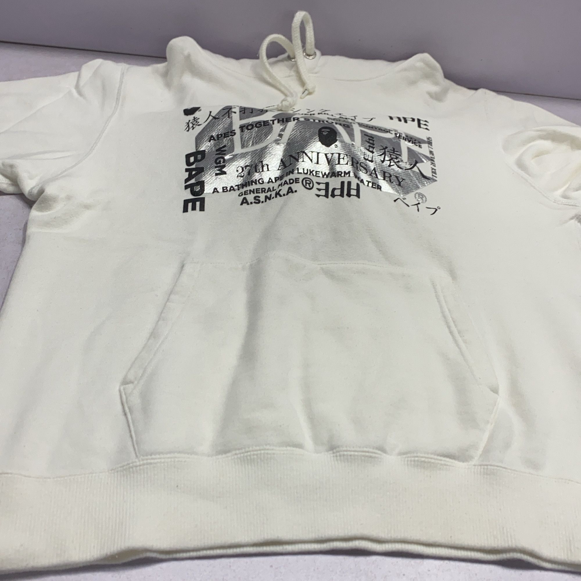 Bape A Bathing Ape 27th Anniversary Foil Hoodie Size M Size US M / EU 48-50 / 2 - 10 Thumbnail