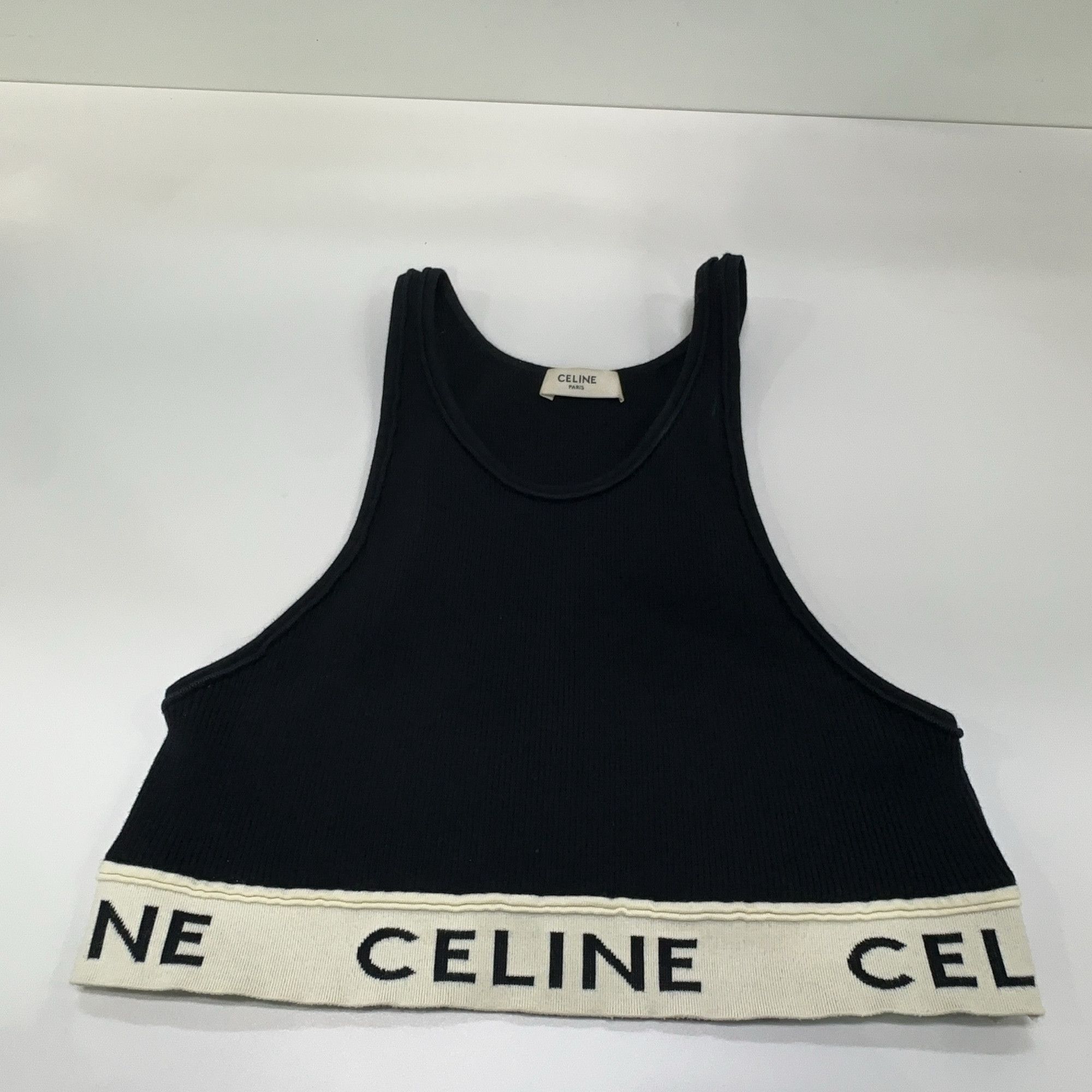 Celine Celine Logo Band Crop Top Size L Size L / US 10 / IT 46 - 8 Thumbnail