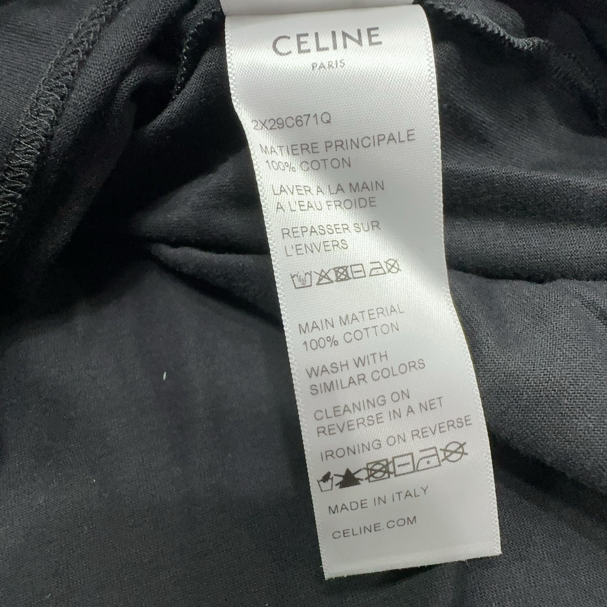 Celine Celine Crystal Fringe Logo T-Shirt Size XS Size US XS / EU 42 / 0 - 6 Thumbnail