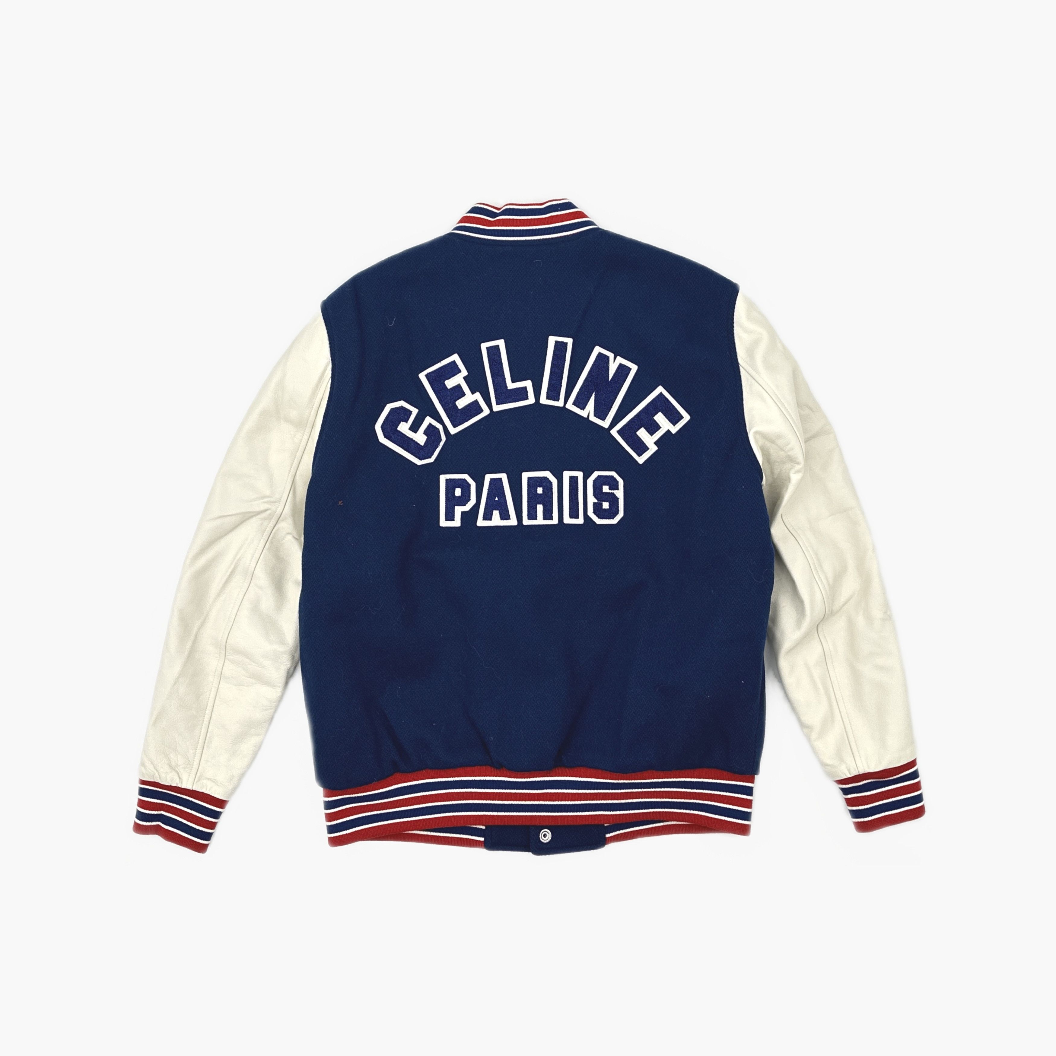 Celine Celine Logo Wool Leather Varsity Jacket Size 36 Size XS / US 0-2 / IT 36-38 - 2 Thumbnail