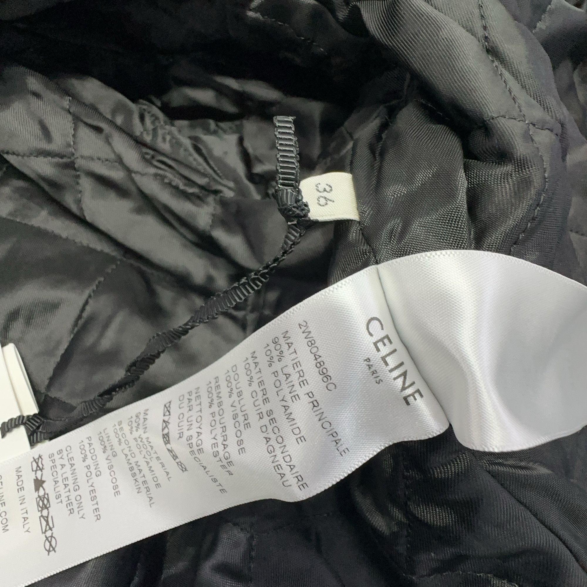 Celine Celine Logo Wool Leather Varsity Jacket Size 36 Size XS / US 0-2 / IT 36-38 - 3 Thumbnail