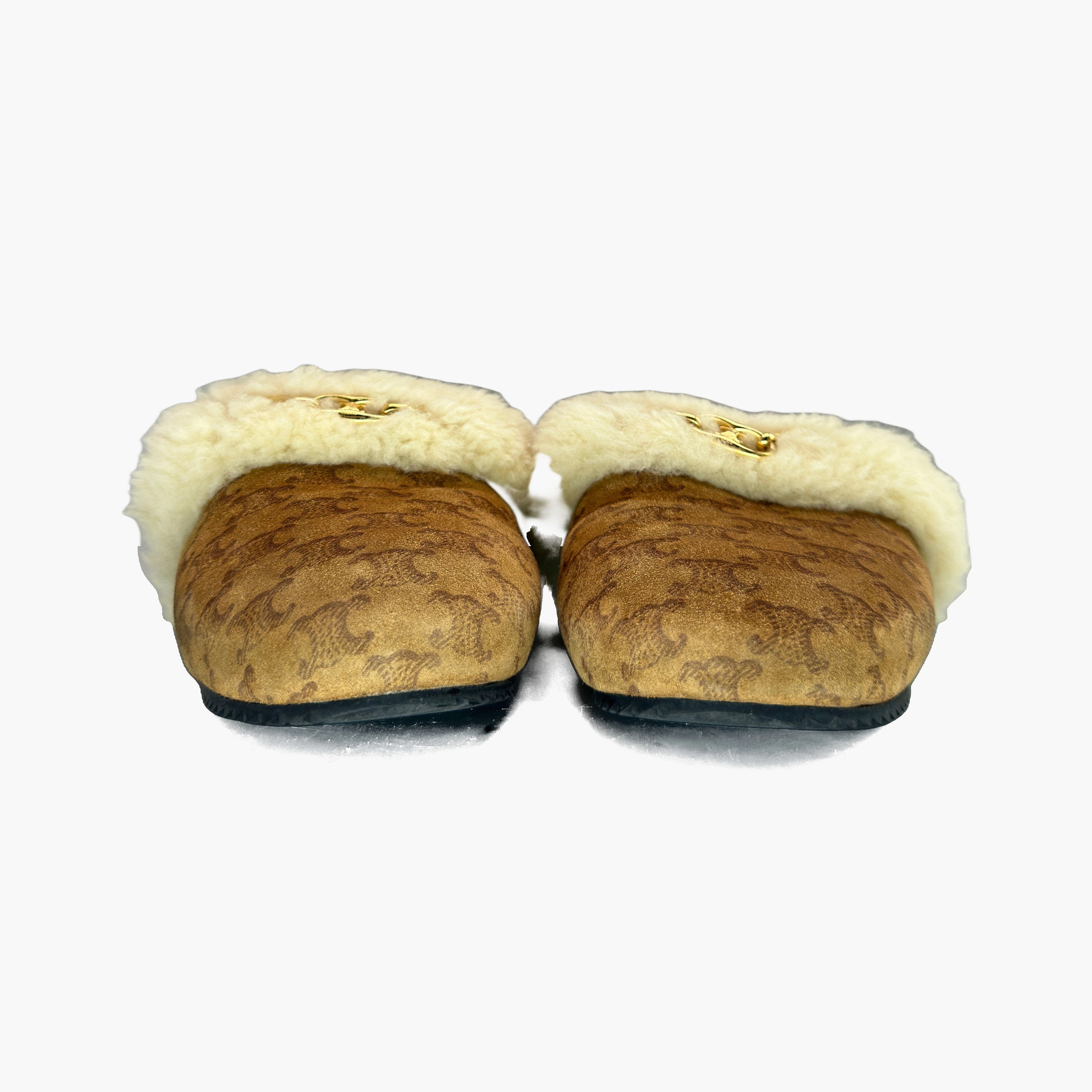 Celine Celine Triomphe Shearling Slides Size 38 Size US 8 / IT 38 - 5 Thumbnail